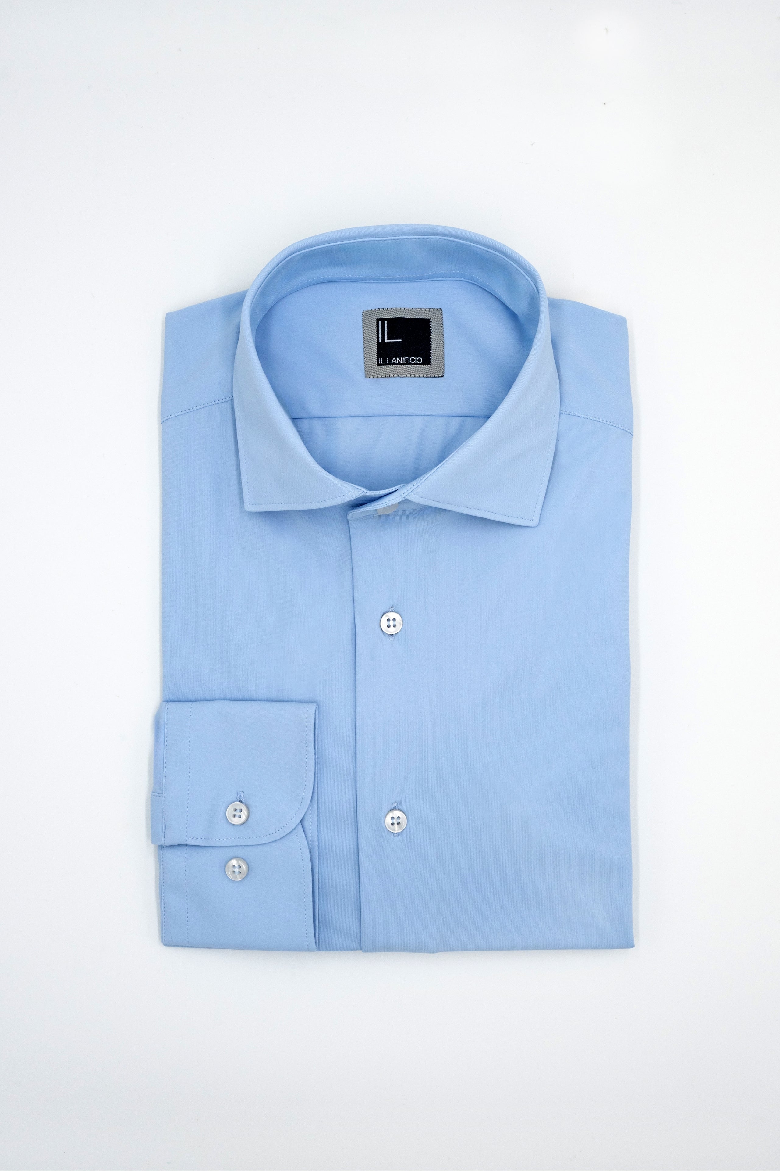 Slim fit jersey shirt - Light blue