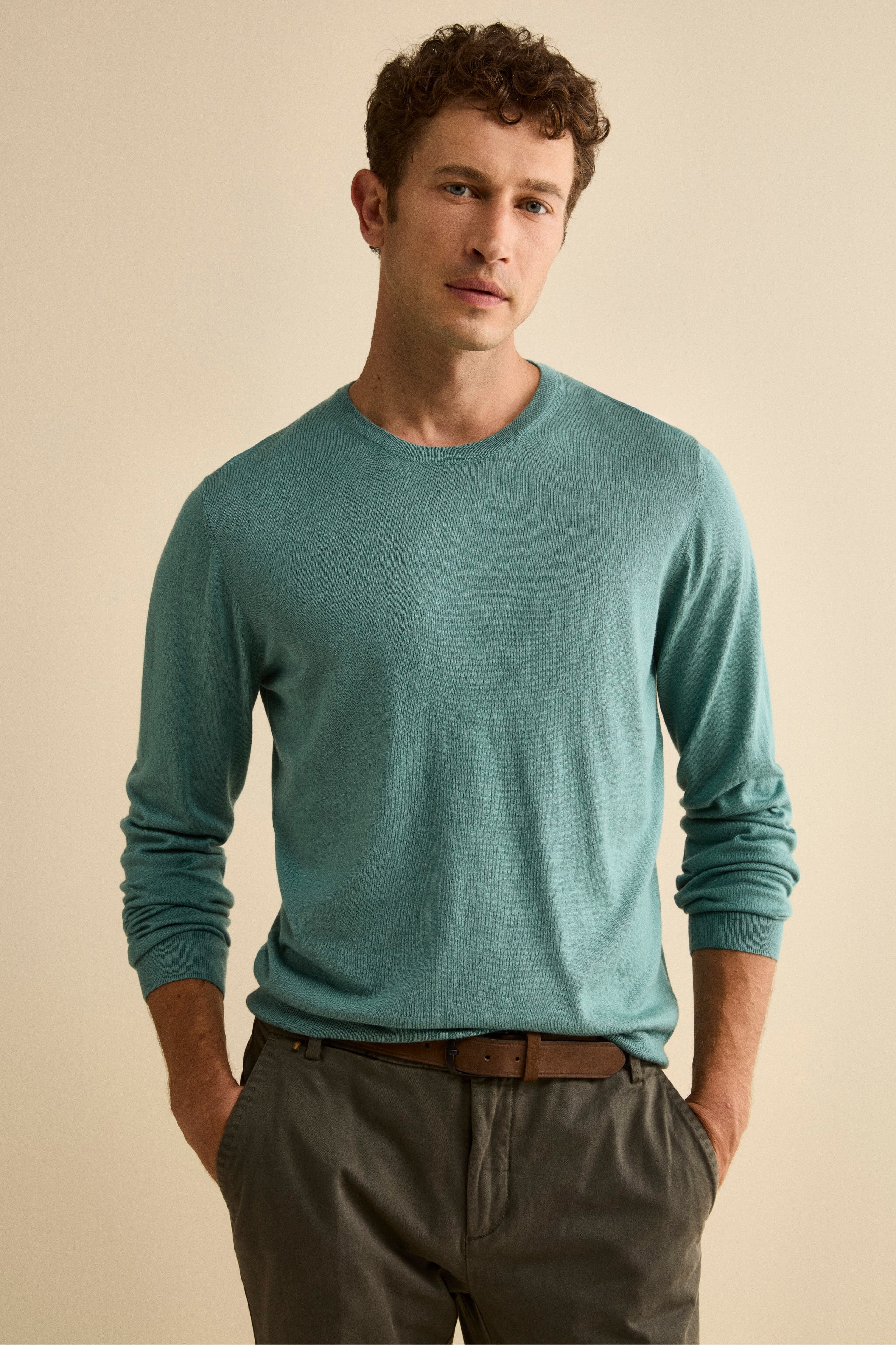 Extra-fine silk and cashmere jersey - GREEN