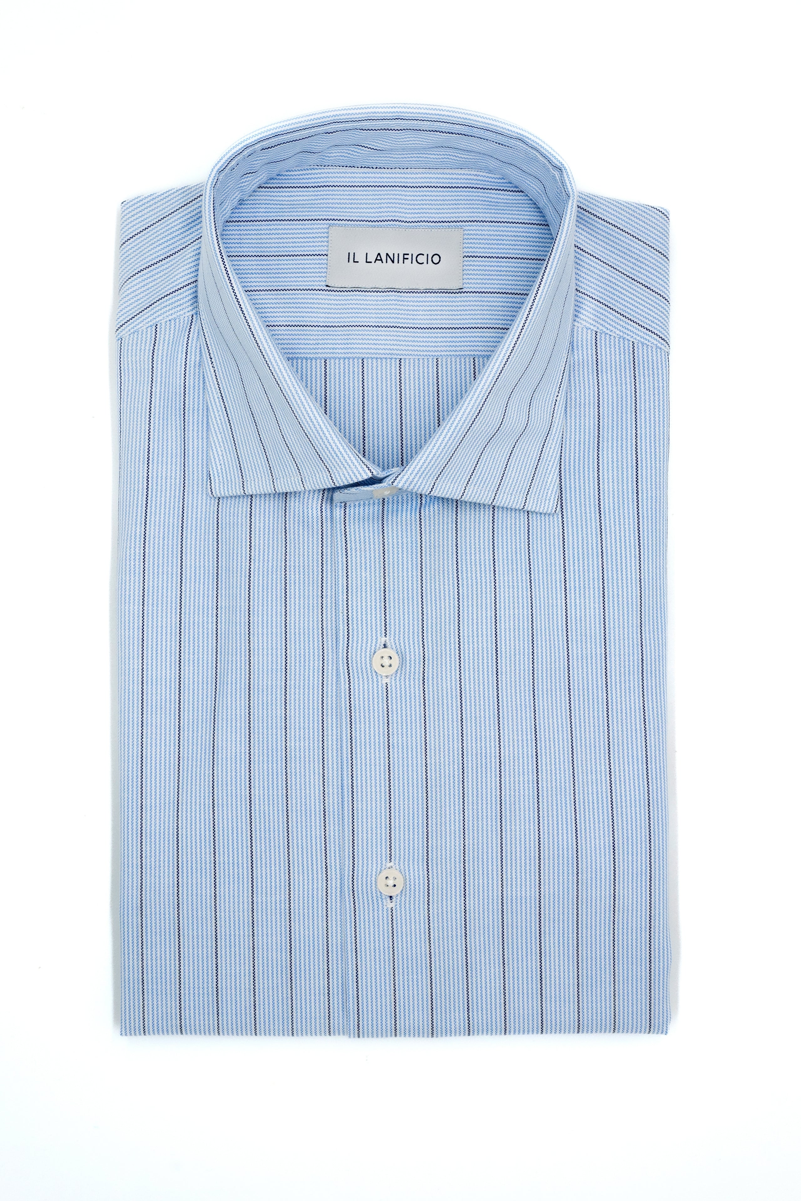 Regular Fit Patterned Shirt - Light blue-Blue stripe