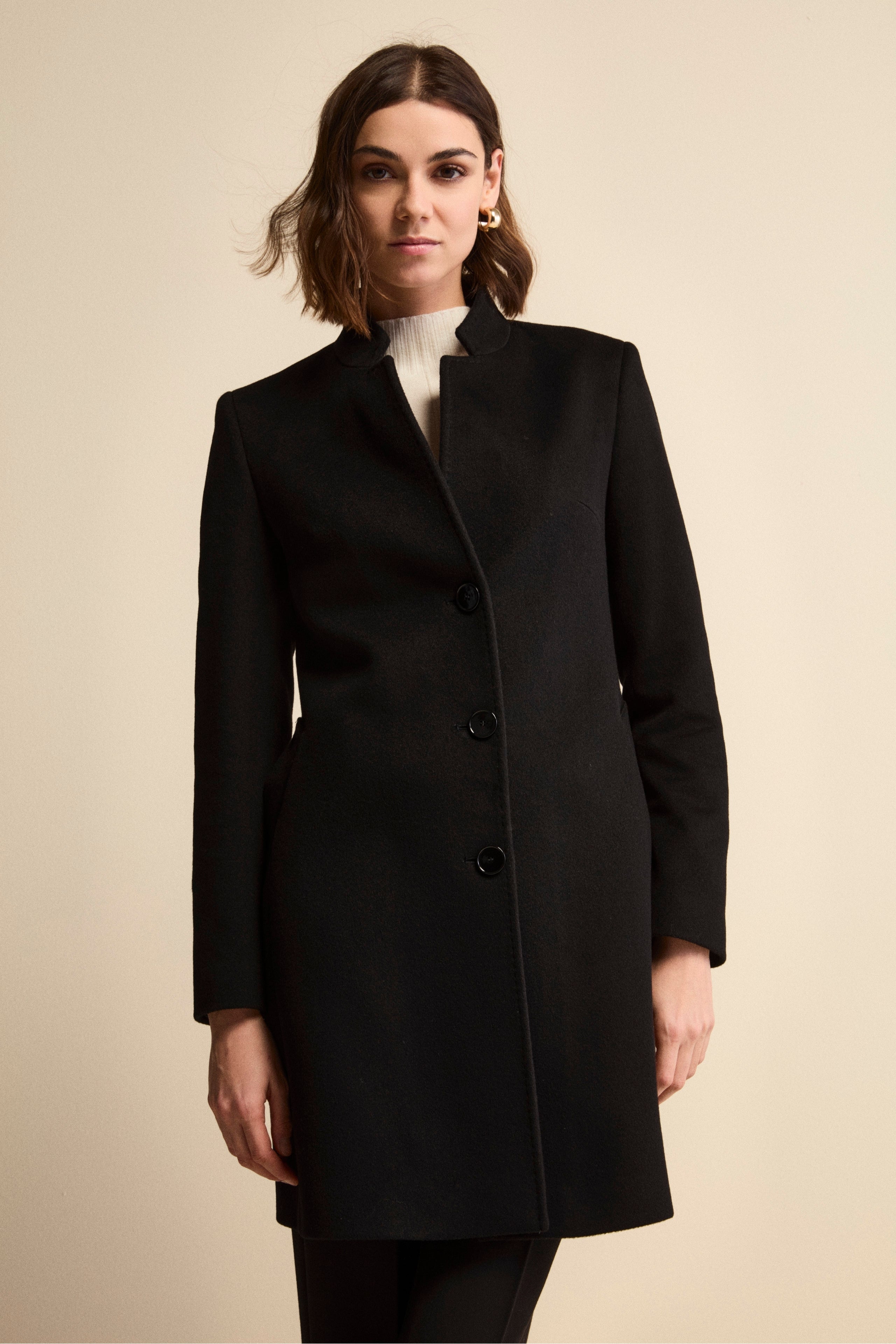 Women’s cashmere coat - BLACK