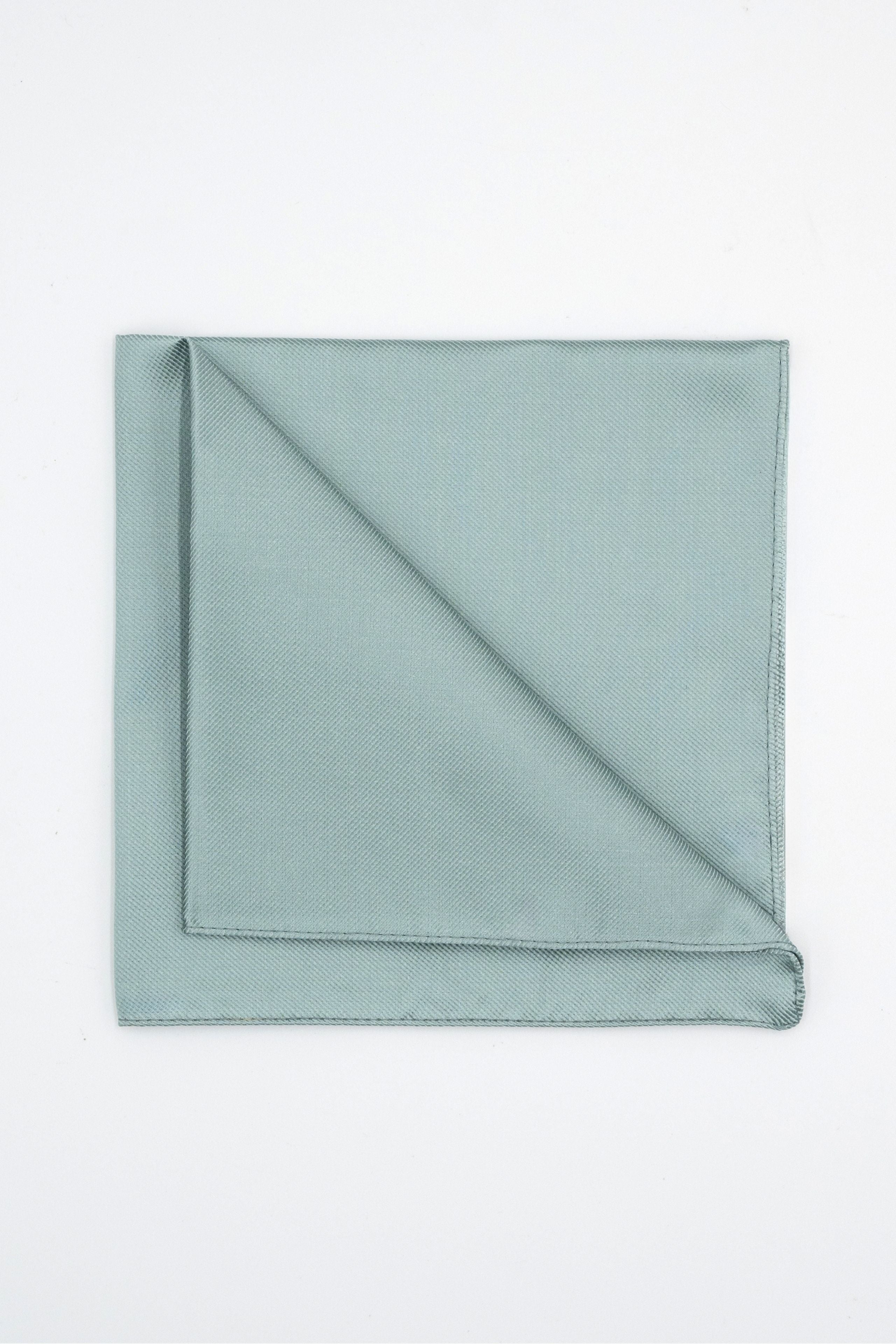 Pocket Square in Pure Silk - Aqua green