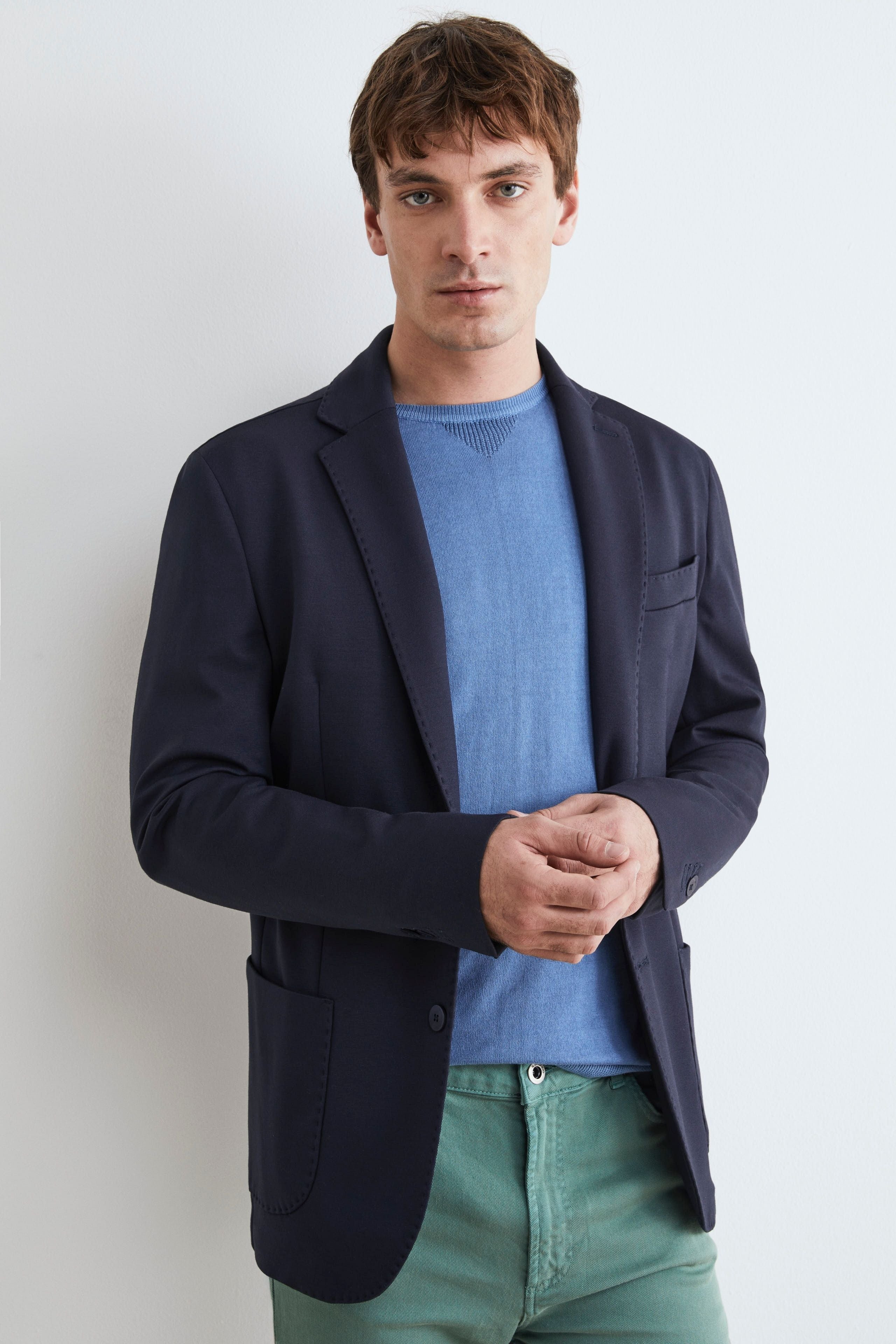 Men’s jersey jacket BLUE 46 - Main Image