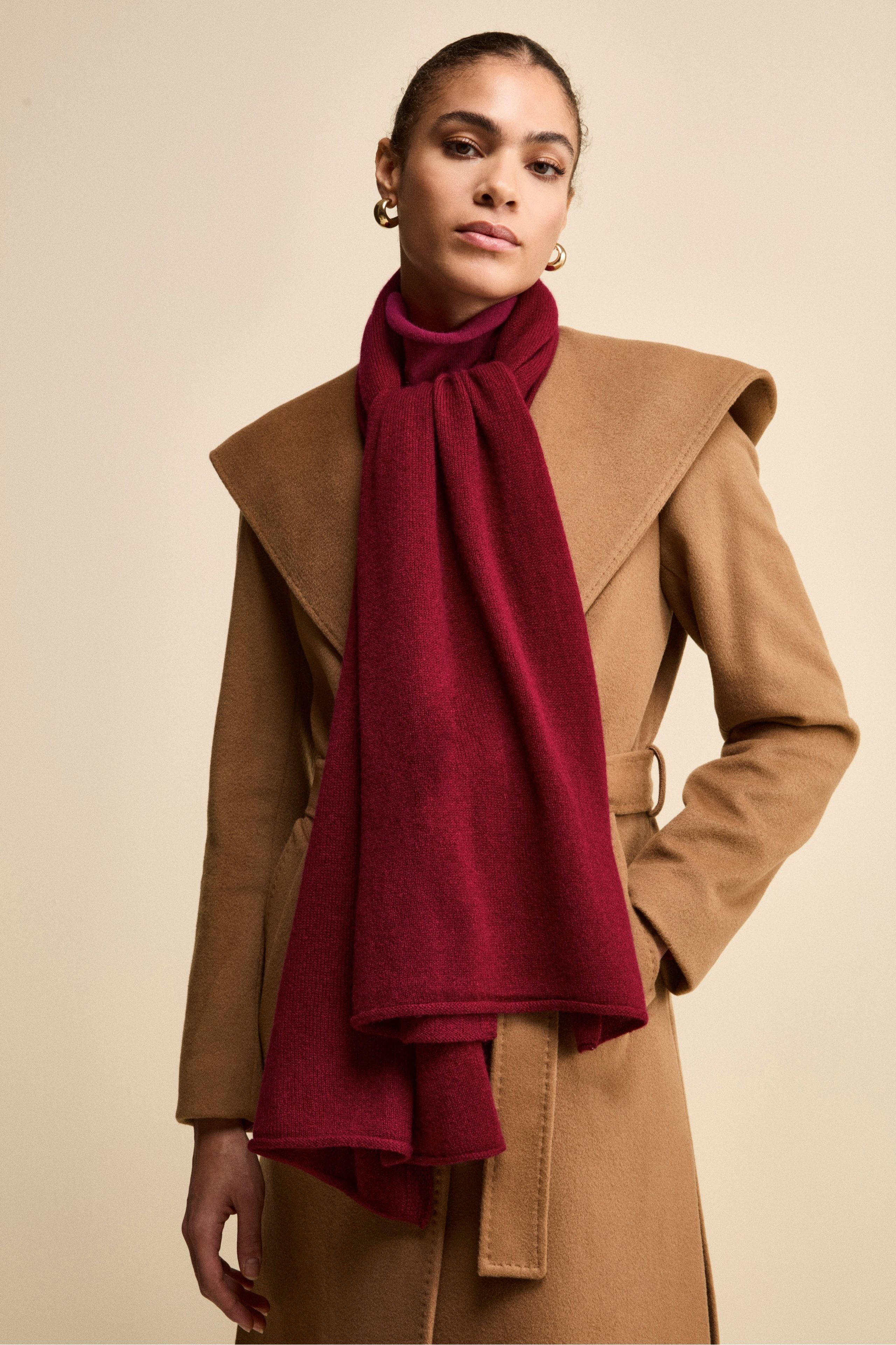 Cashmere scarf - Burgundy