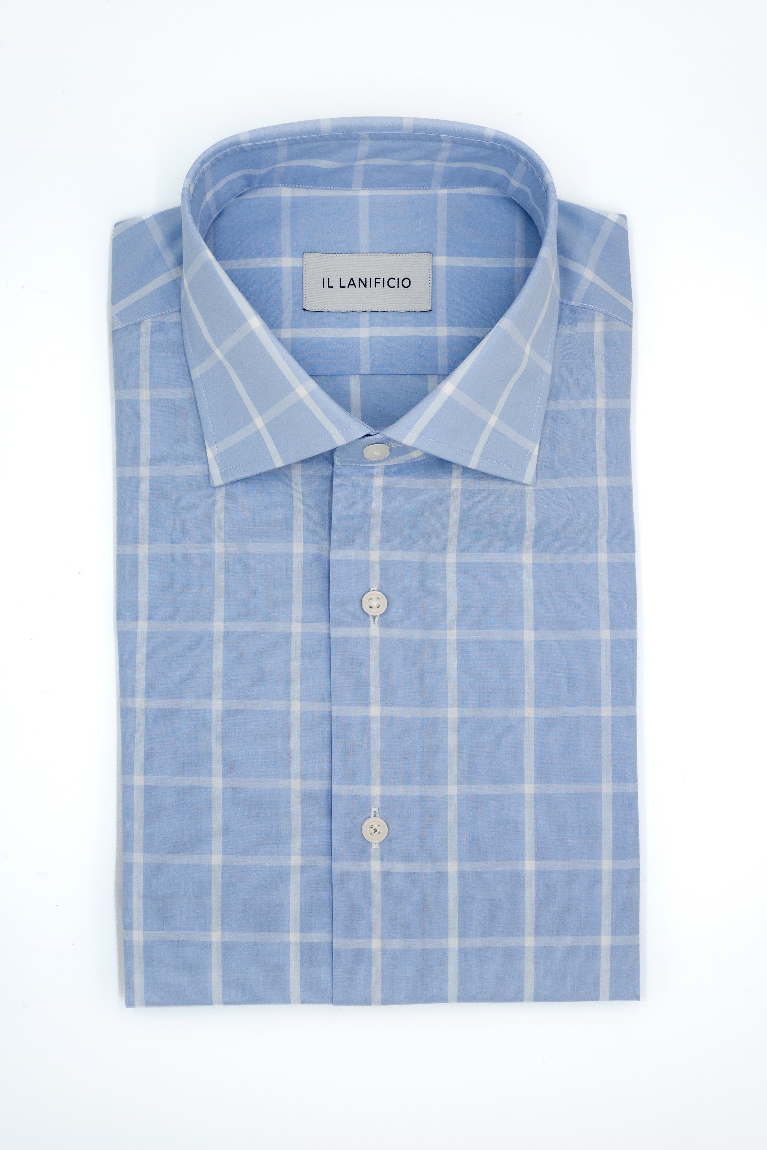 Regular Fit Checked Shirt - Light blue check