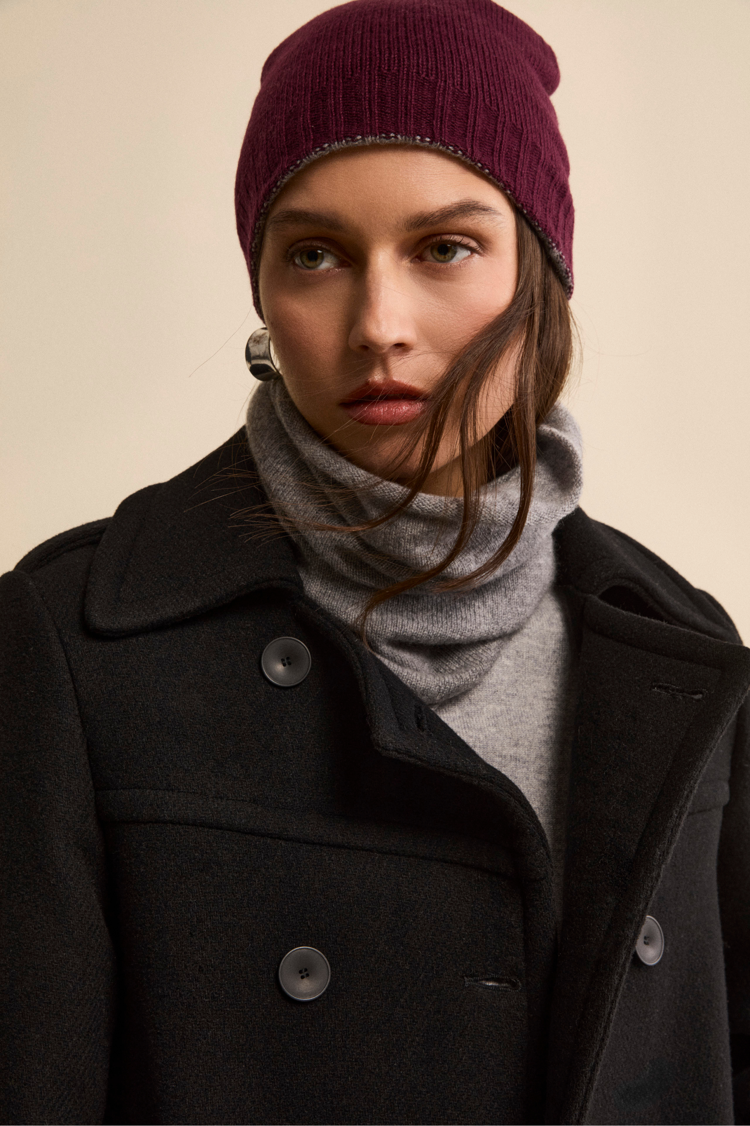 Cashmere beanie - Cream/Beige