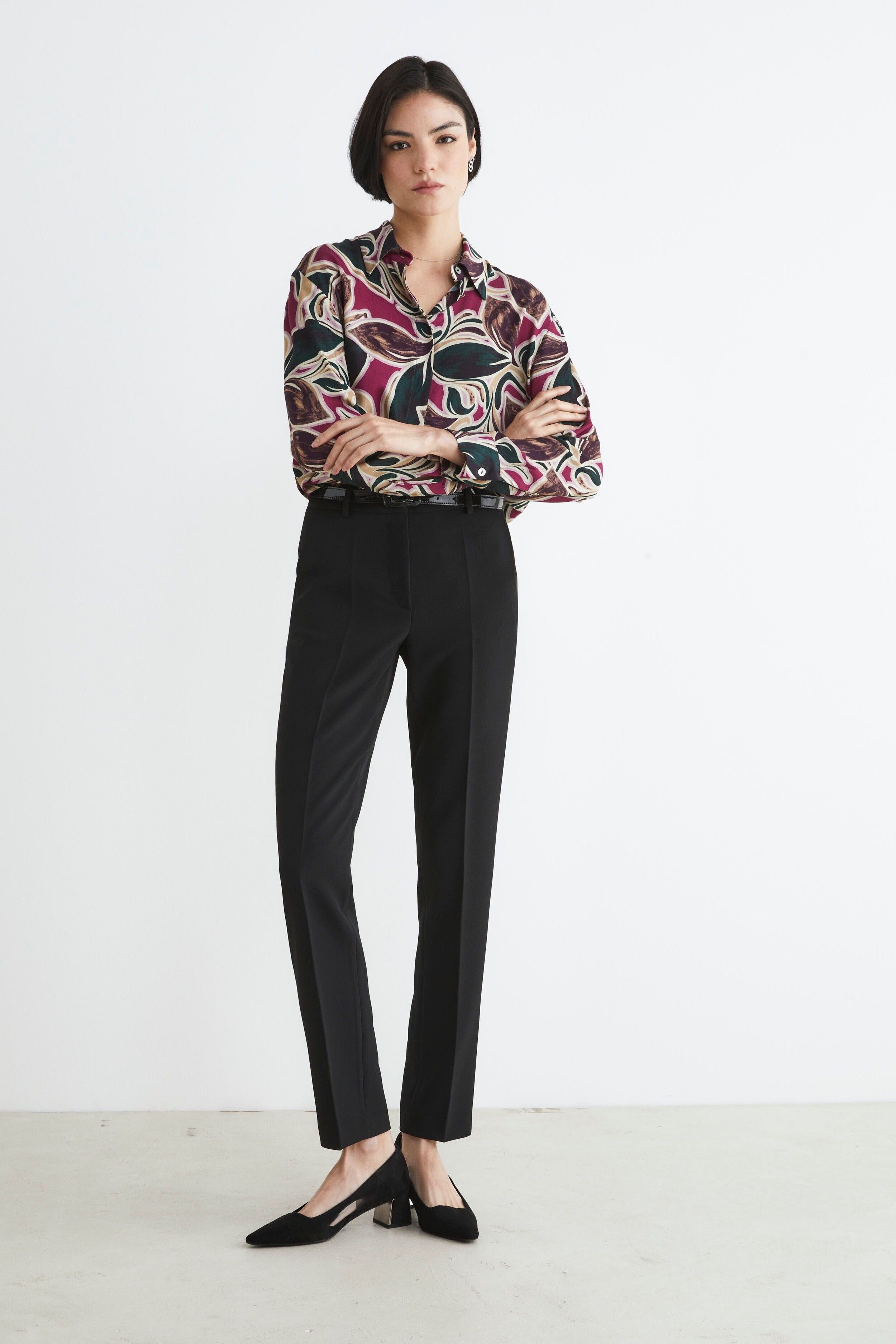 Pantalone dritto elegante - NERO