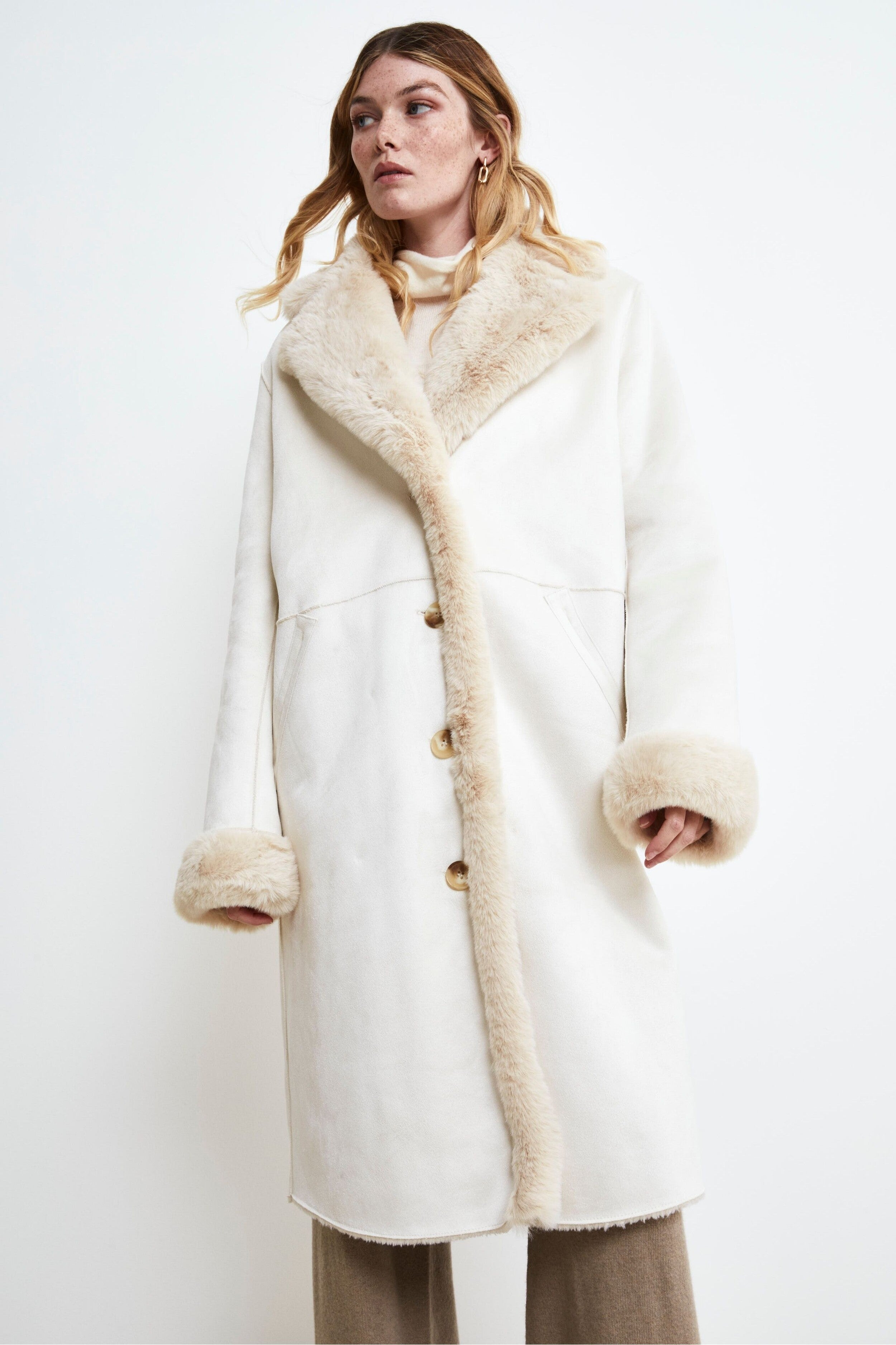 3WAY ECO MOUTON COAT アイボリー Ameri（アメリ）の「3WAY 【公式通販】