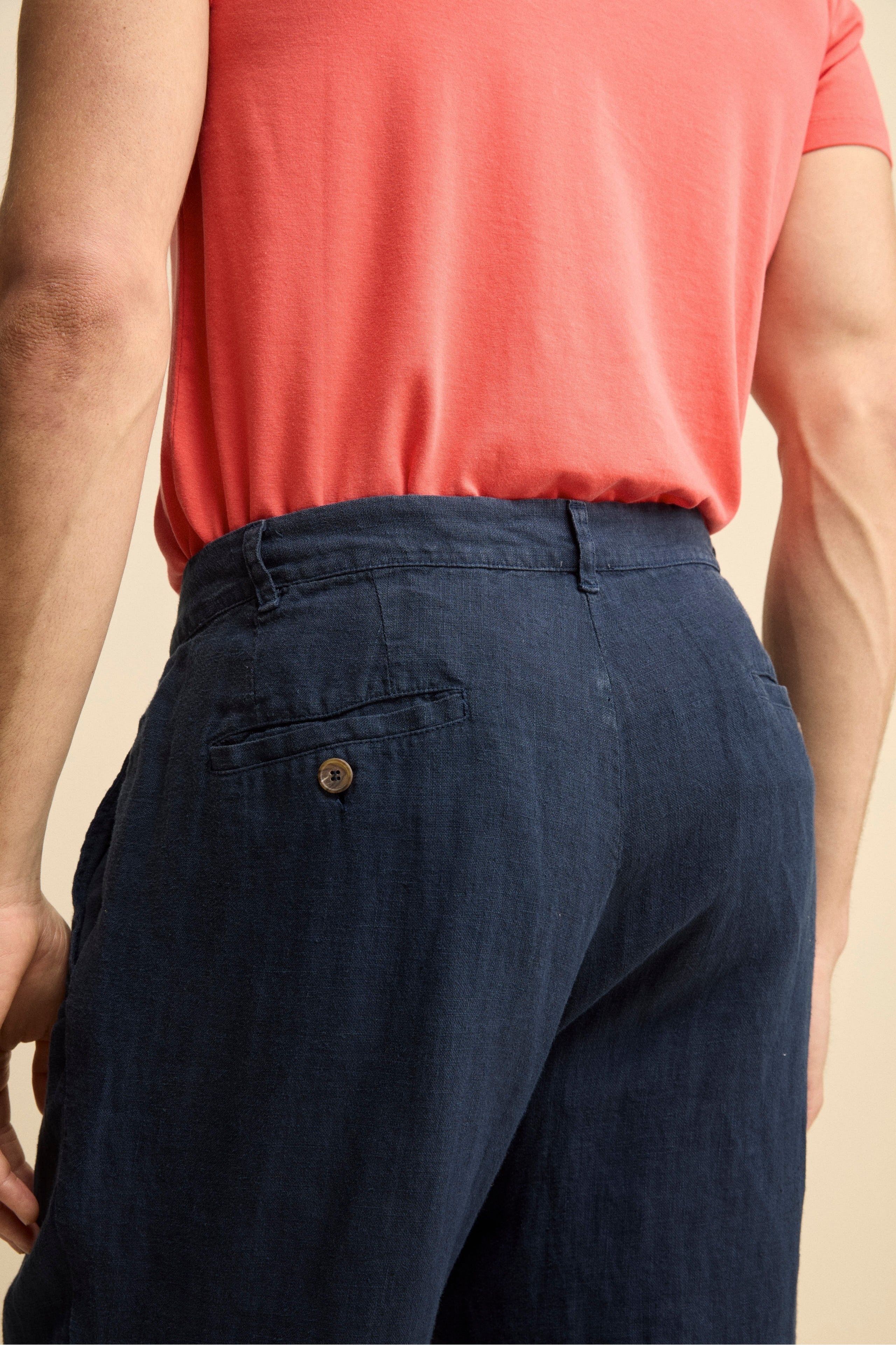 Pantalone Morbido in Lino - BLU NOTTE