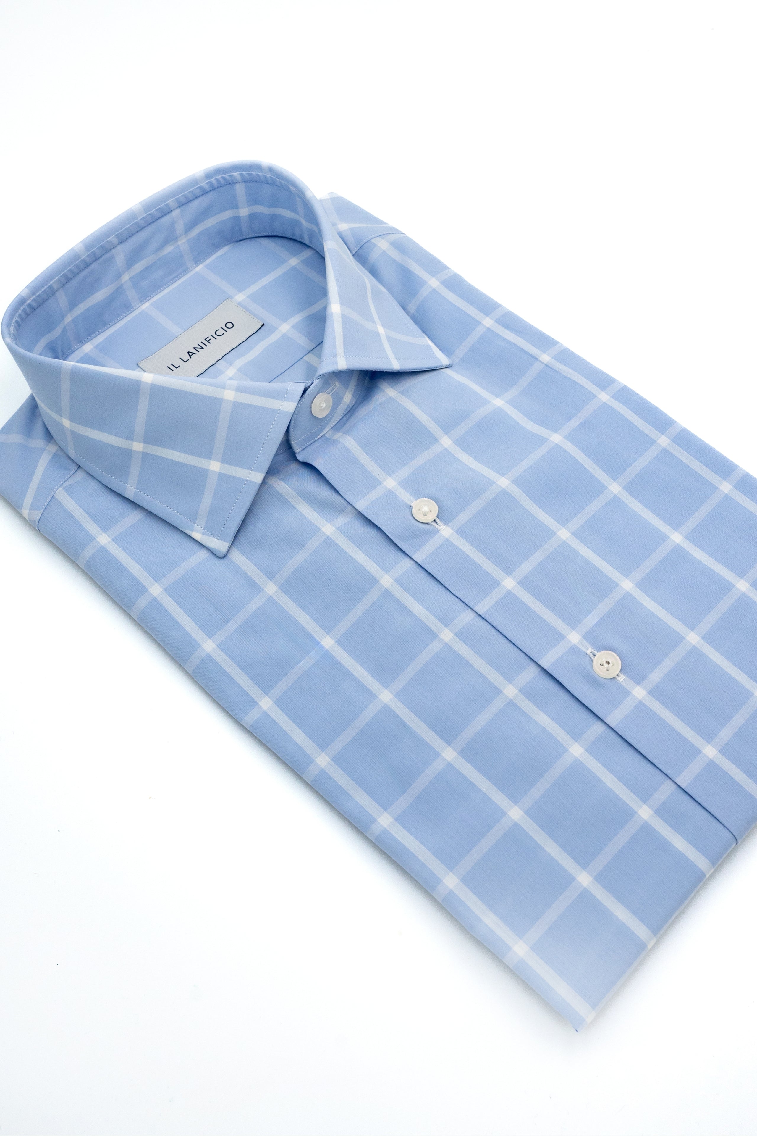 Regular Fit Checked Shirt - Light blue check