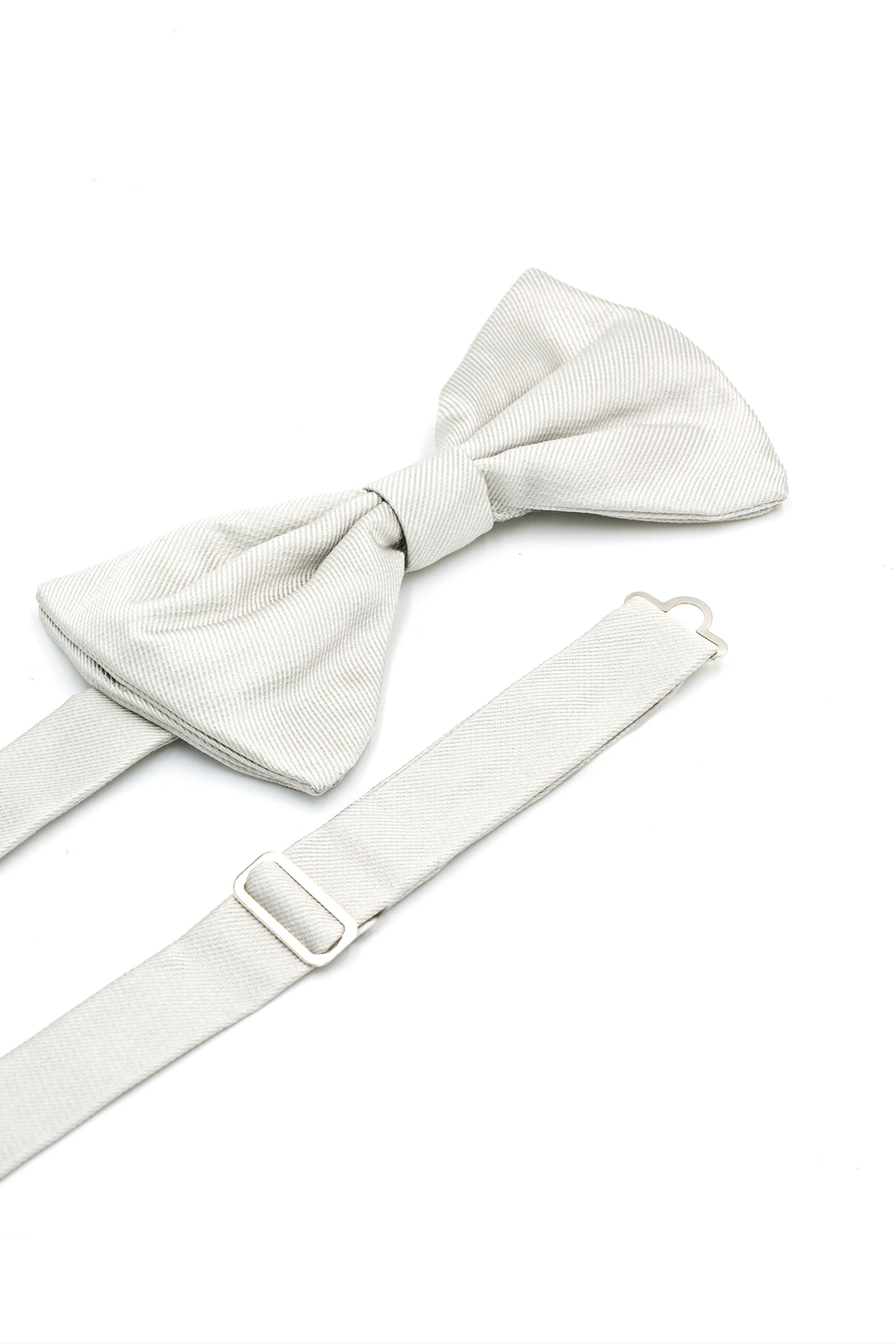 Bow Tie in Pure Silk - PEARL