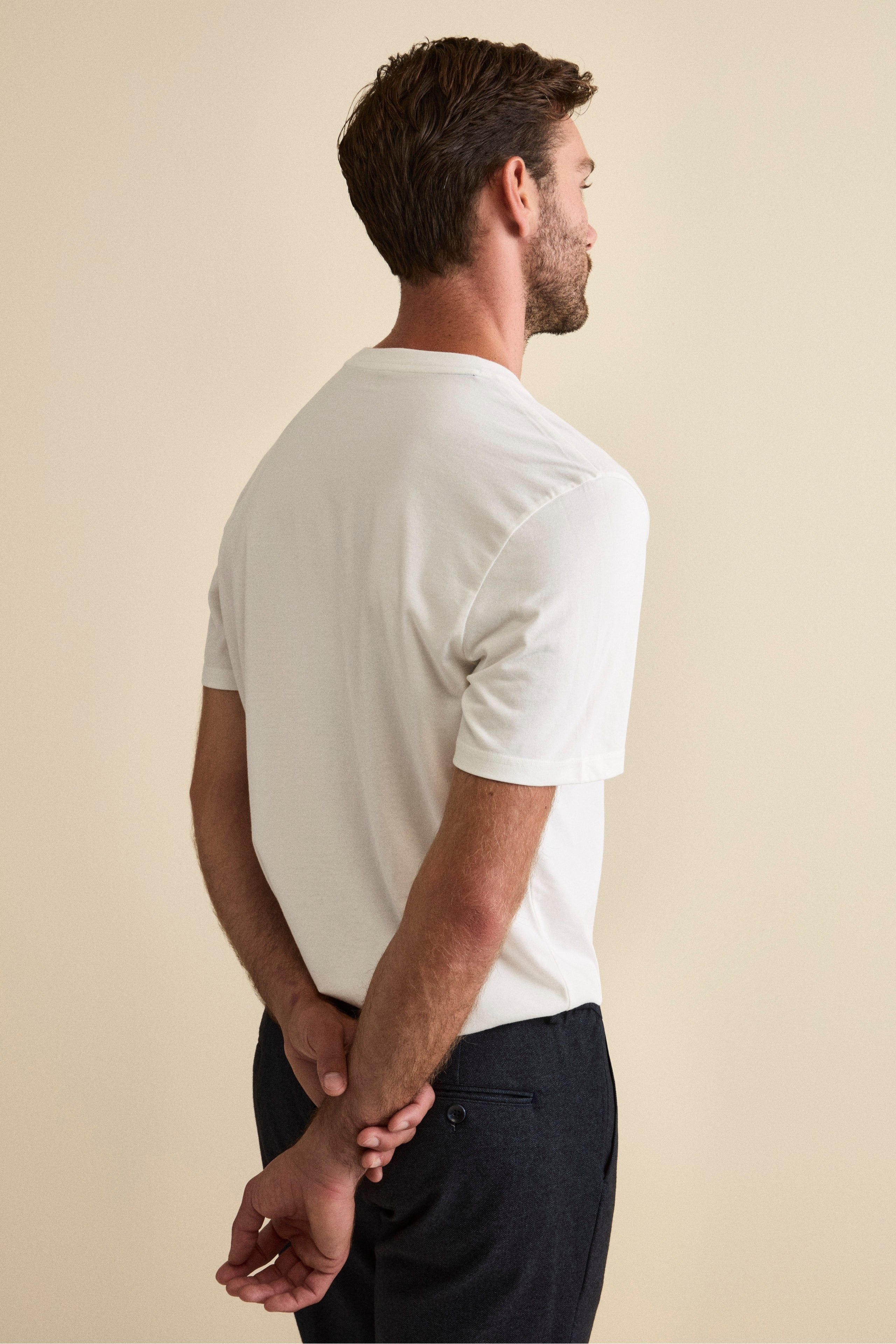 Cotton-Bamboo Blend T-Shirt - WHITE