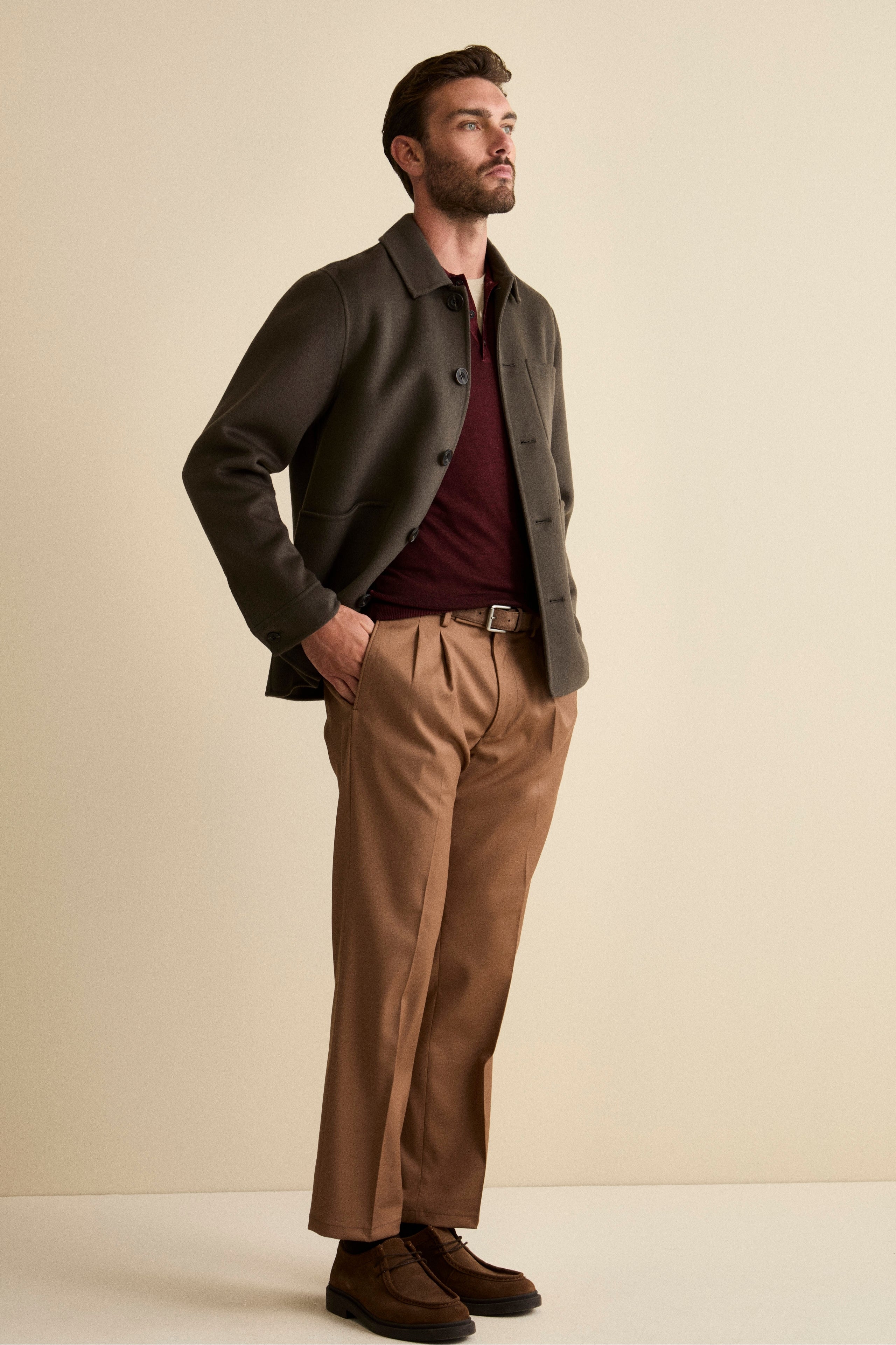 ジャケット・アウター POLYPLOID Bandcollar Wool Shirt Jacket 1_f82a81e6-381b-4ee6-b9bb-