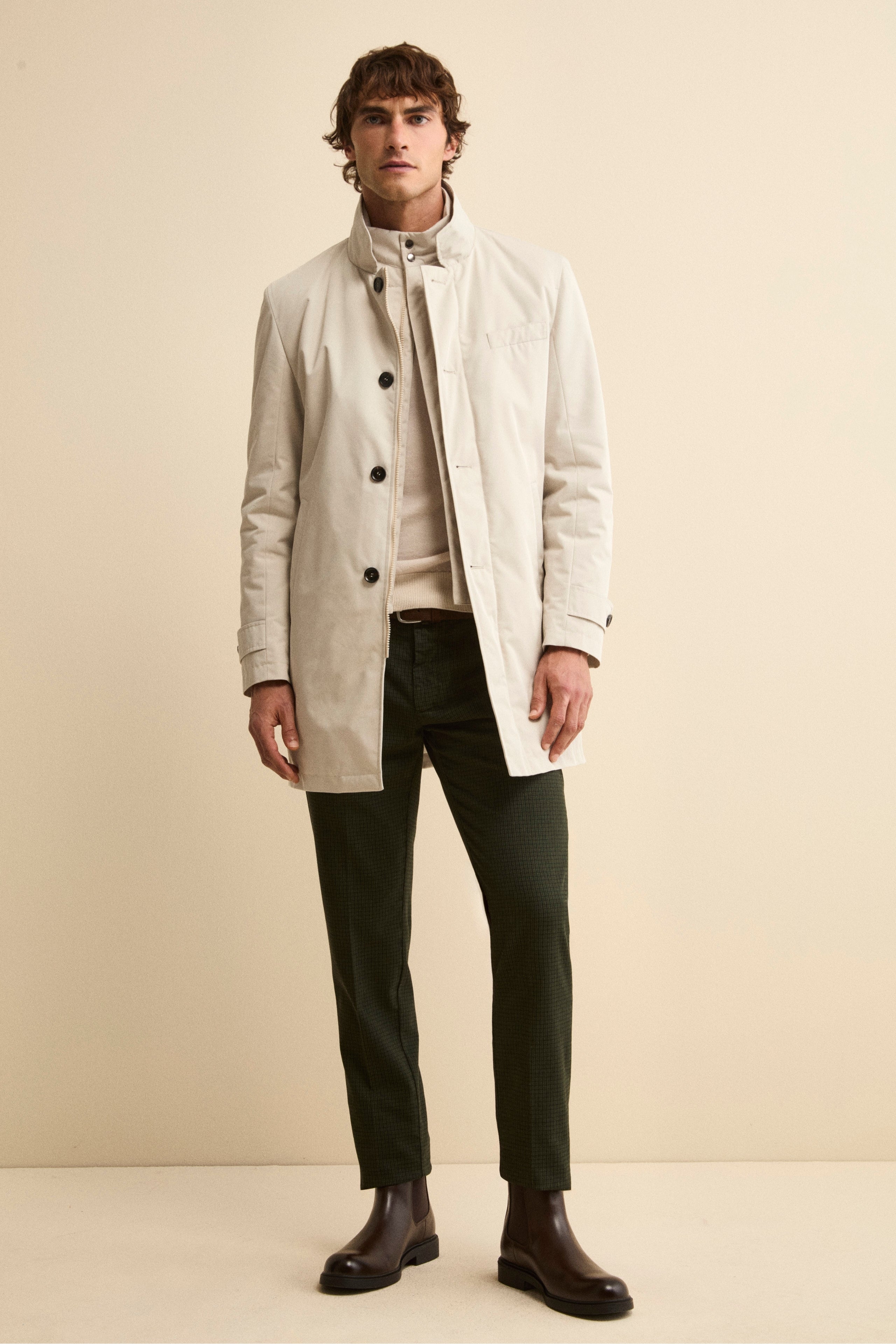 Slim Fit Patterned Trousers - P-Poule Green