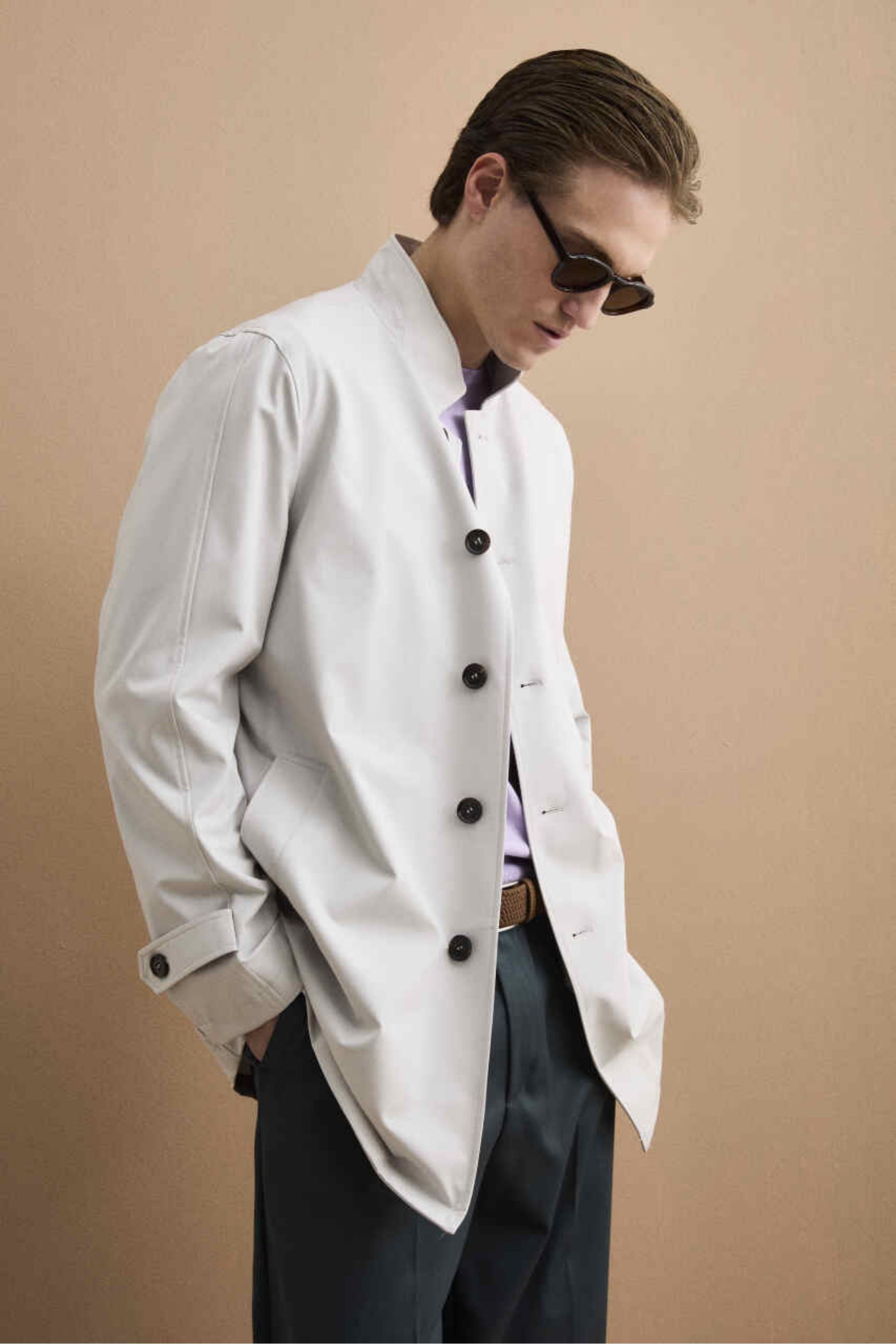 Impermeabile Monopetto Semifoderato - GHIACCIO