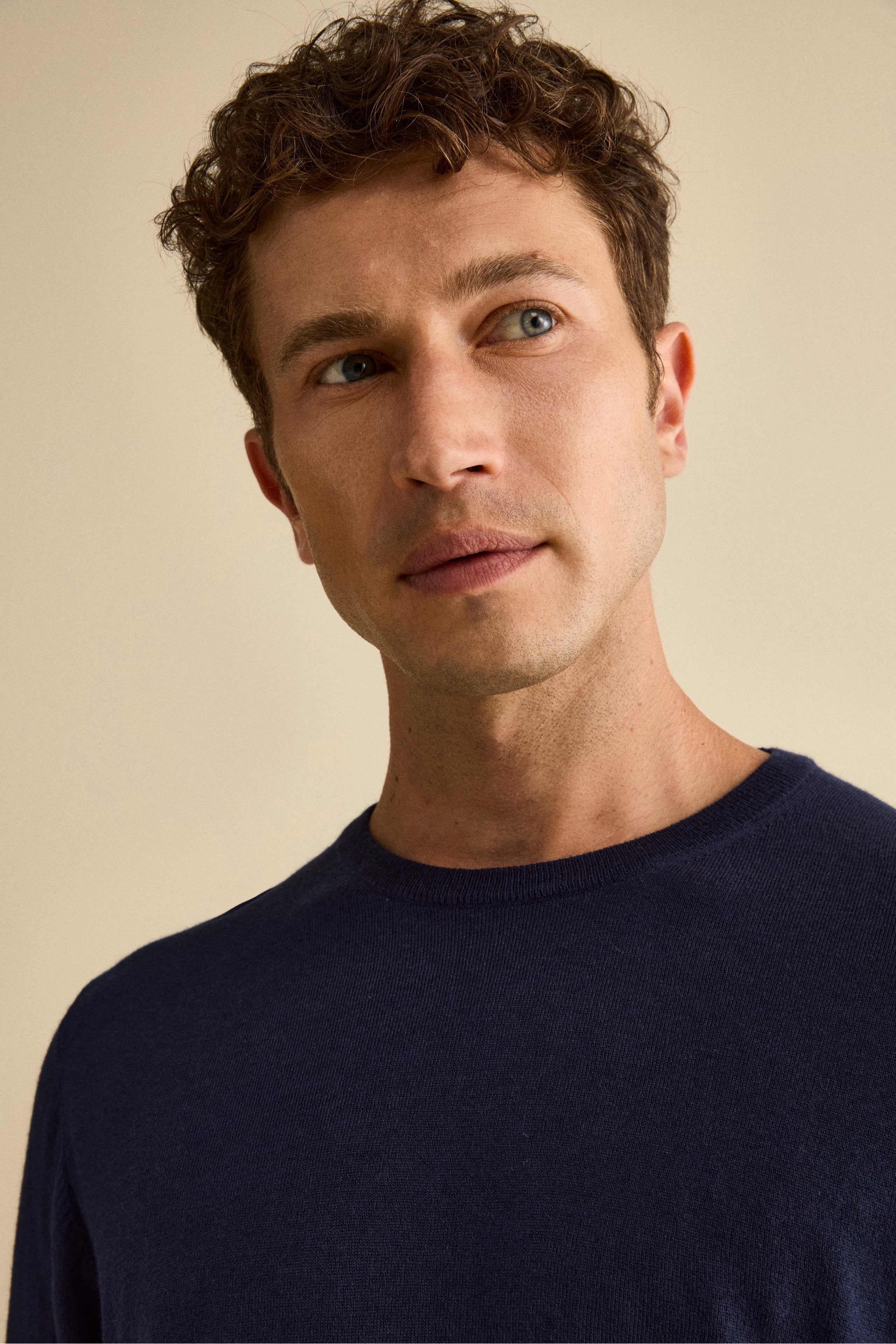 Extra-fine silk and cashmere jersey - Midnight blue