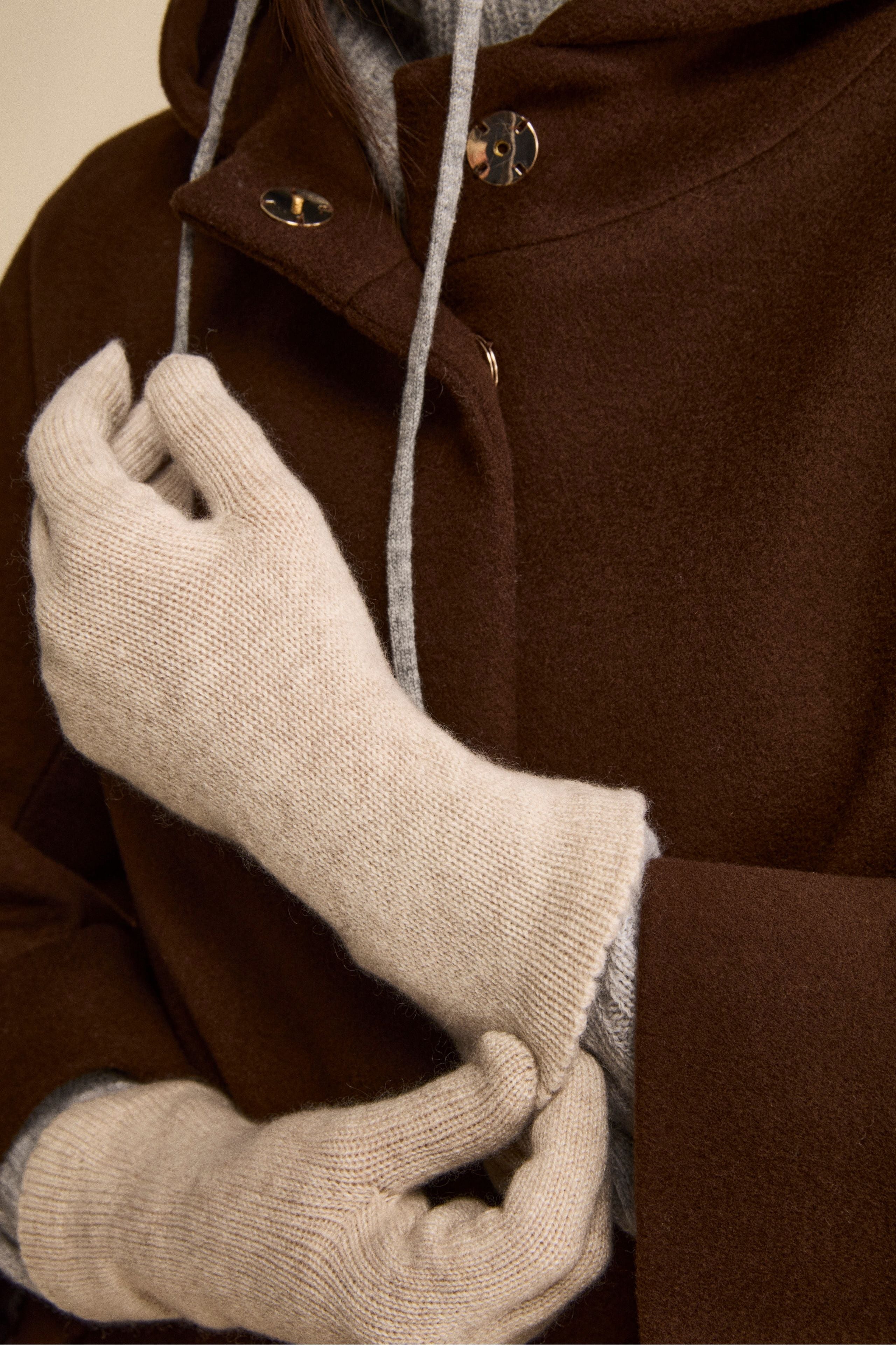 Cashmere gloves - Medium grey