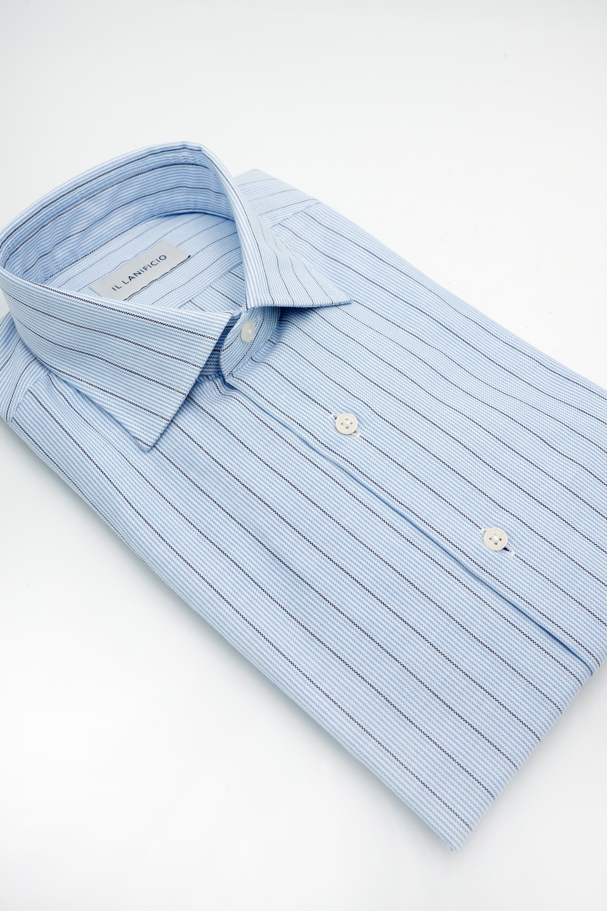 Regular Fit Patterned Shirt - Light blue-Blue stripe