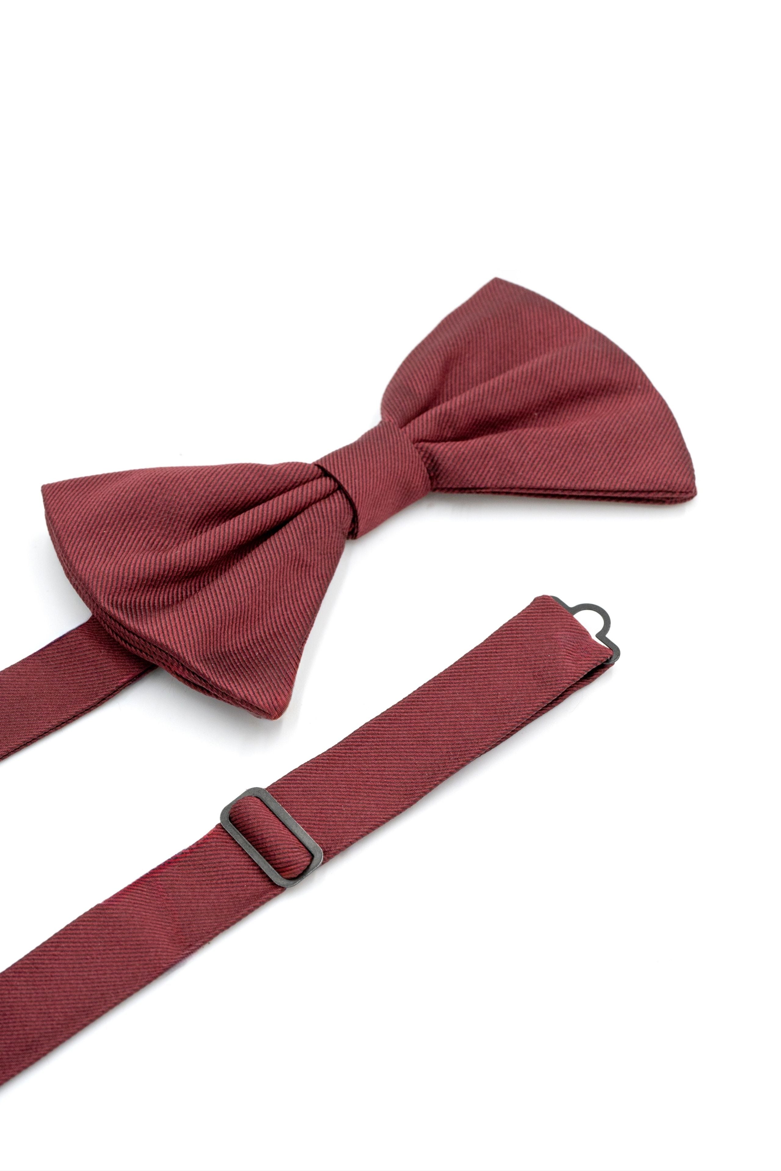 Bow Tie in Pure Silk - Burgundy