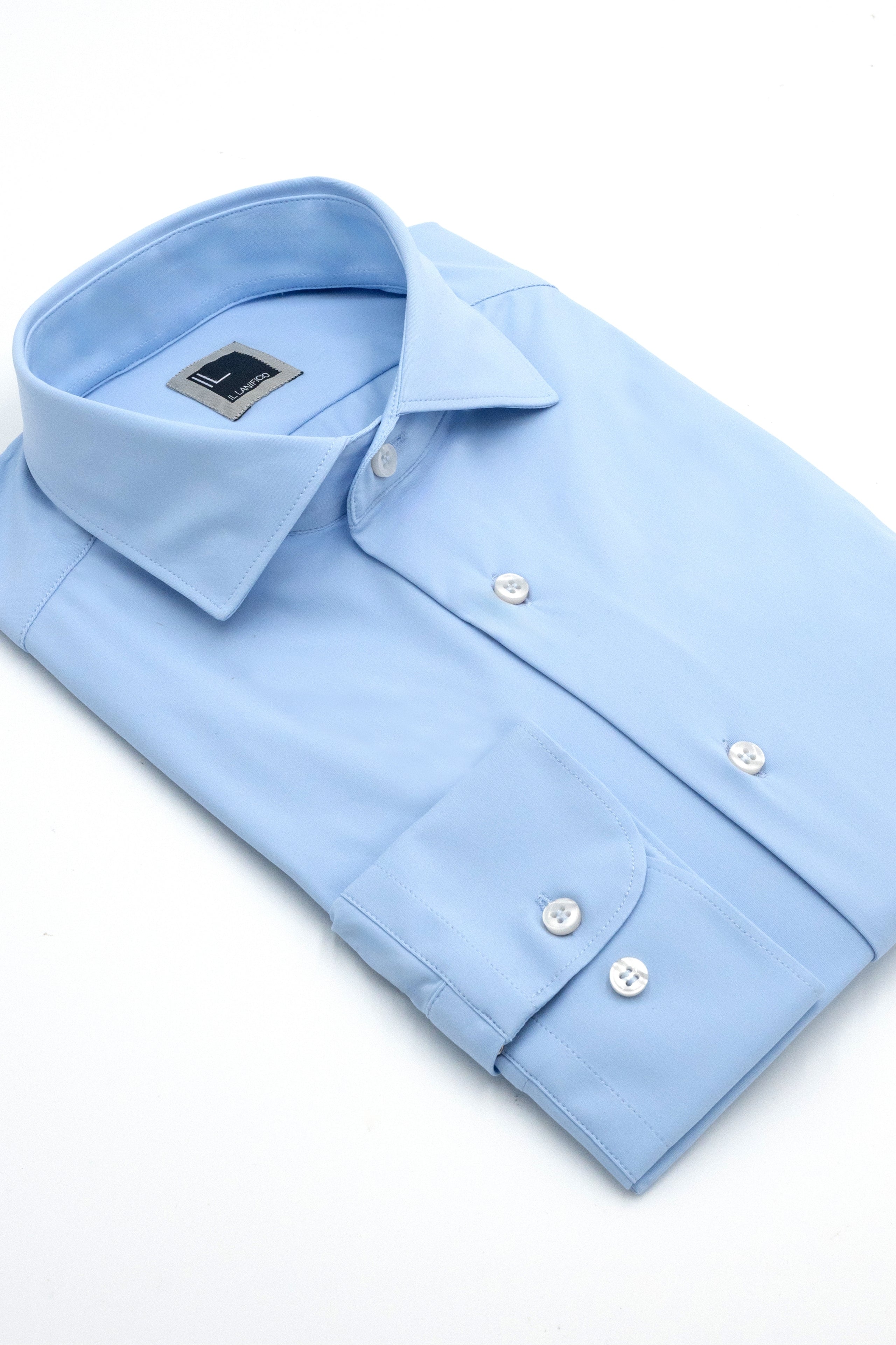 Slim fit jersey shirt - Light blue