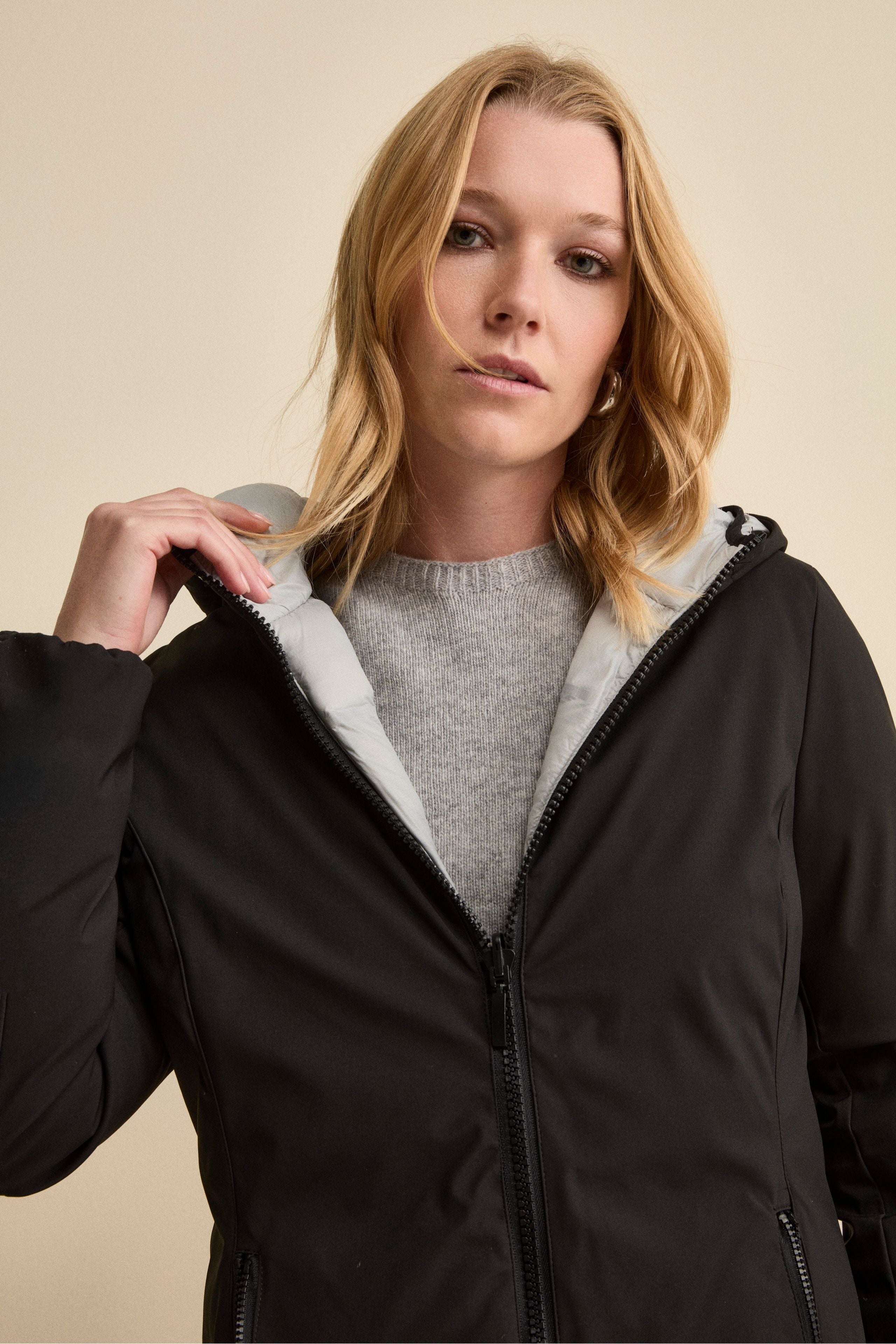 Reversible Padded Coat – Black