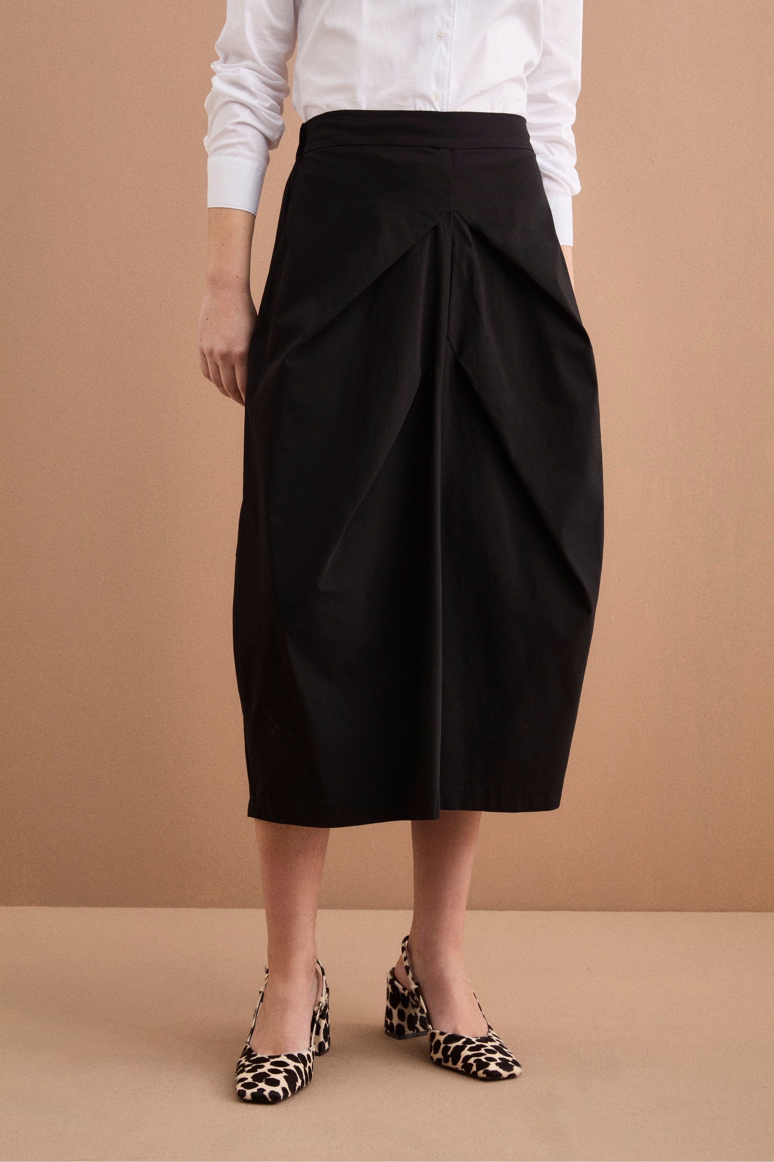 Gonna Lunga in Bengalina con Pinces - NERO