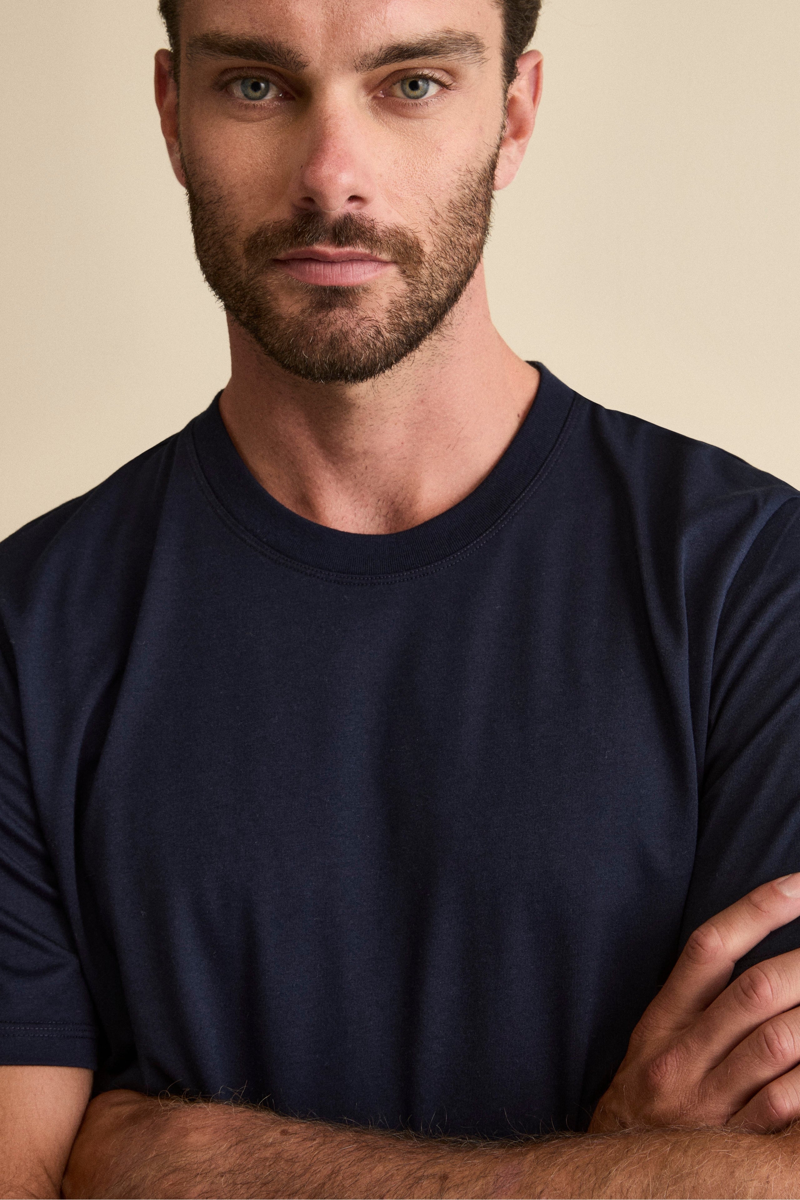 Cotton-Bamboo Blend T-Shirt - BLUE