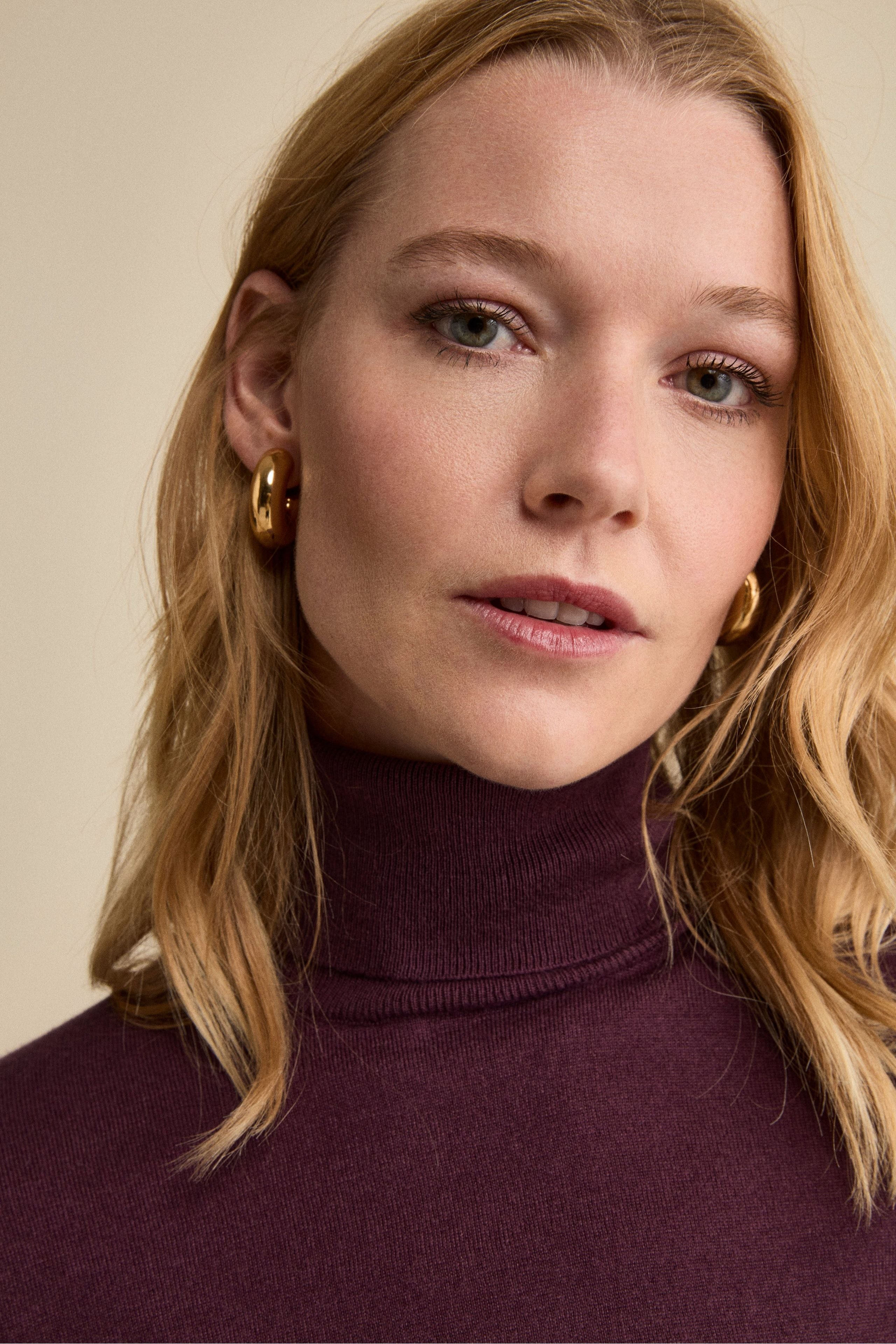 Extrafine Silk and Cashmere Turtleneck Sweater - Dark purple