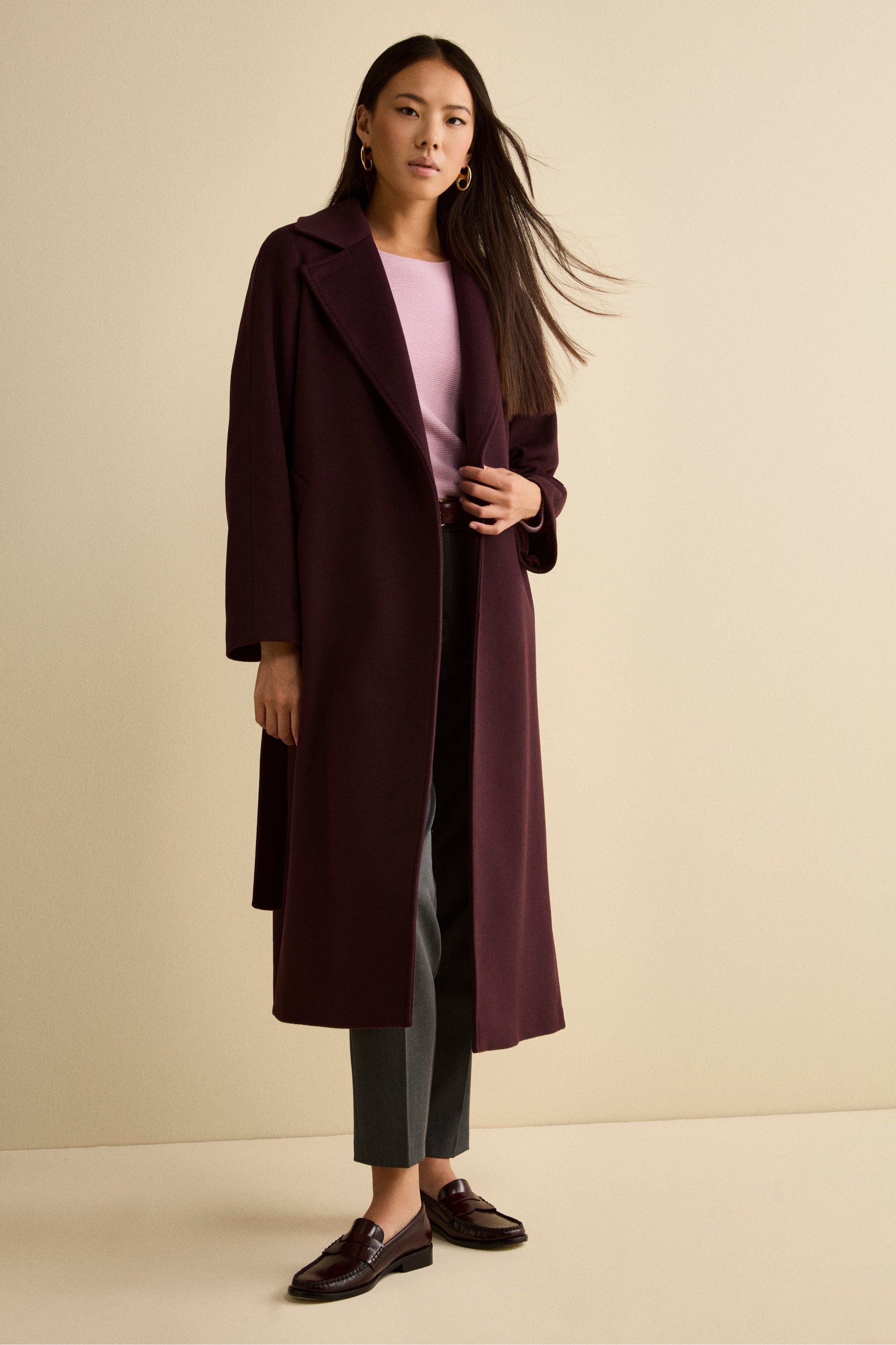 Long coat in wool and cashmere - VIOLET