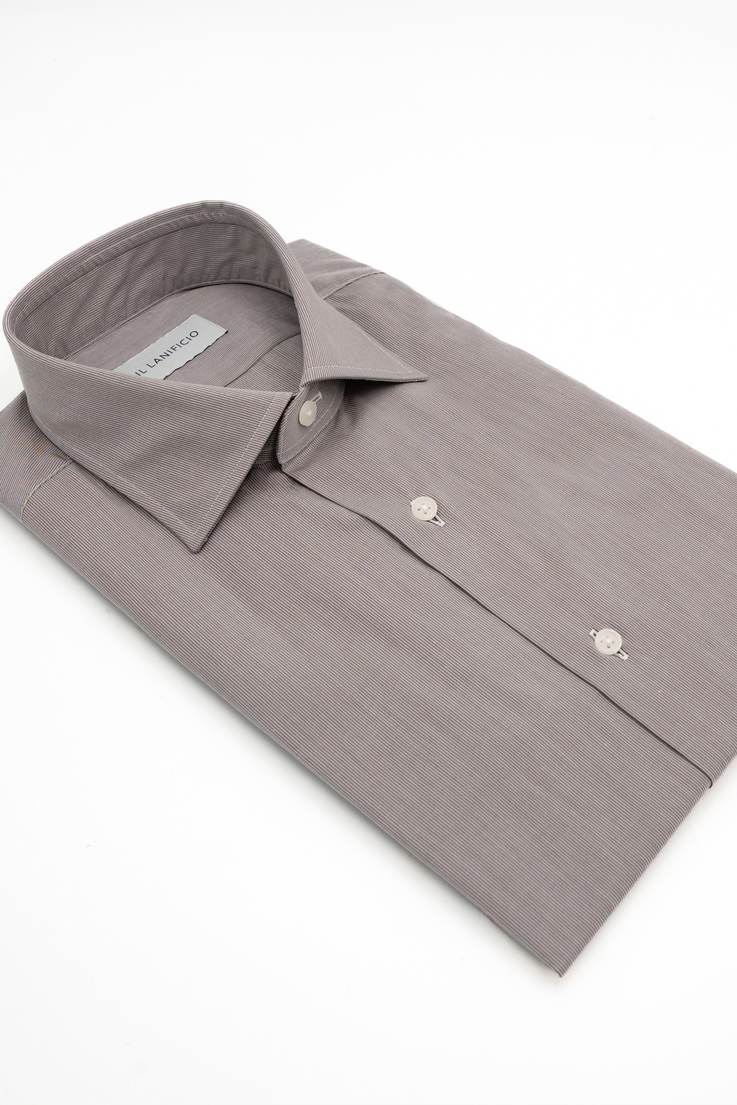 Regular Fit Striped Shirt - Burgundy stripe