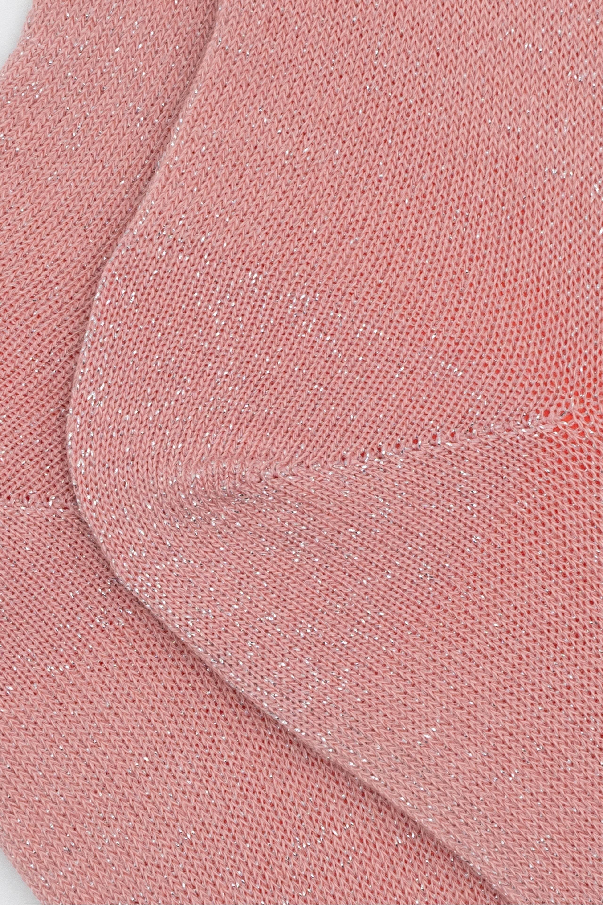 Short Cotton Socks with Lurex - Pink