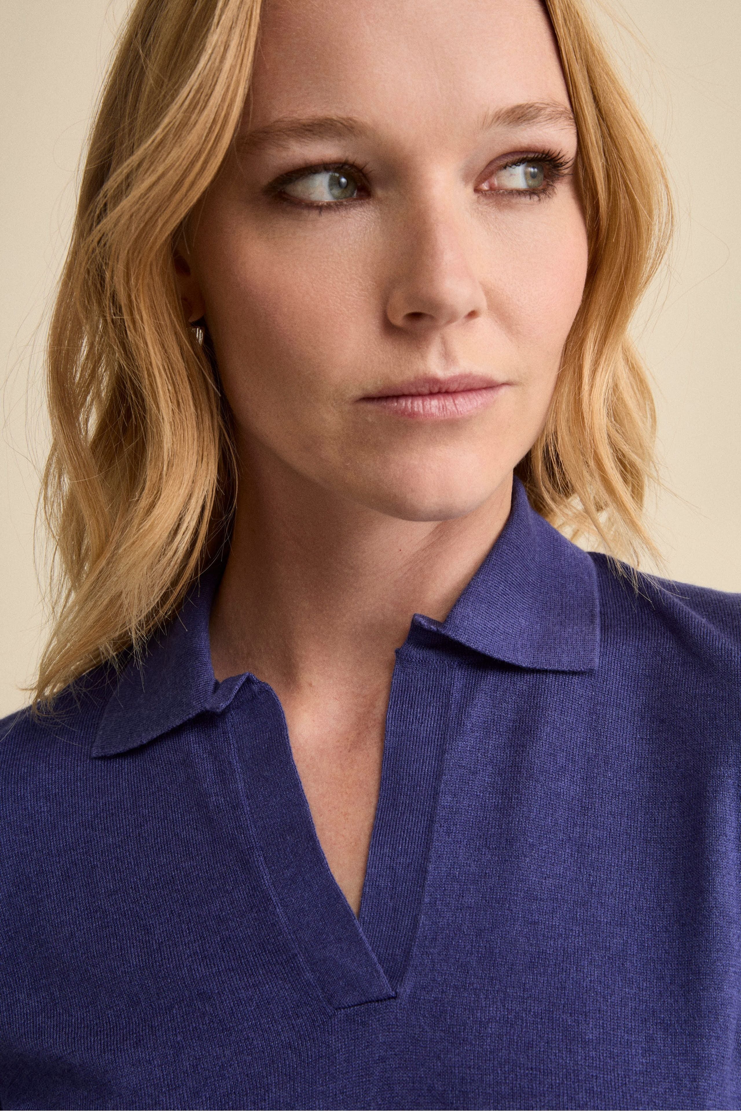 Extrafine Silk-Cashmere Polo - Medium blue