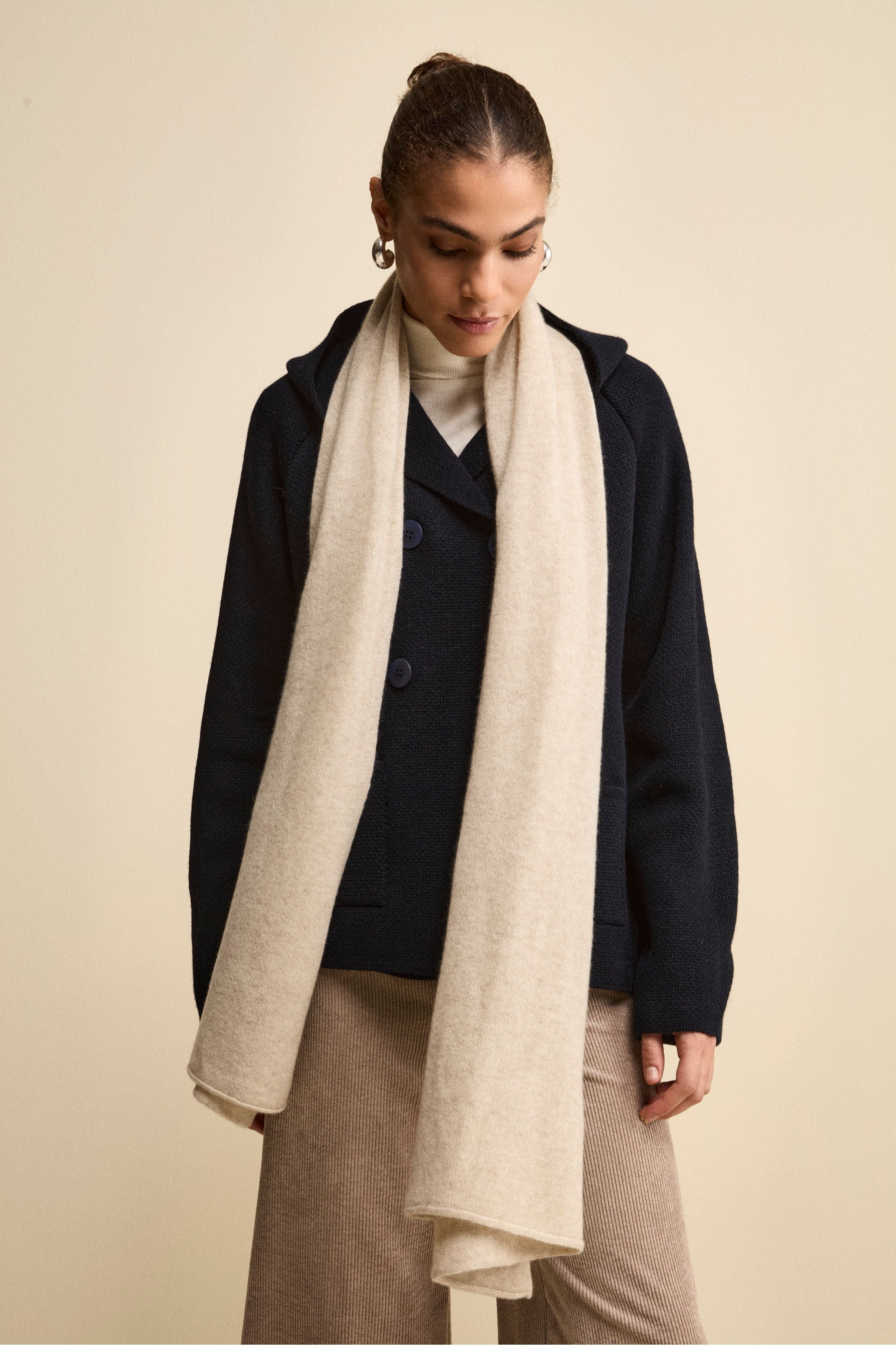 Cashmere scarf - BEIGE