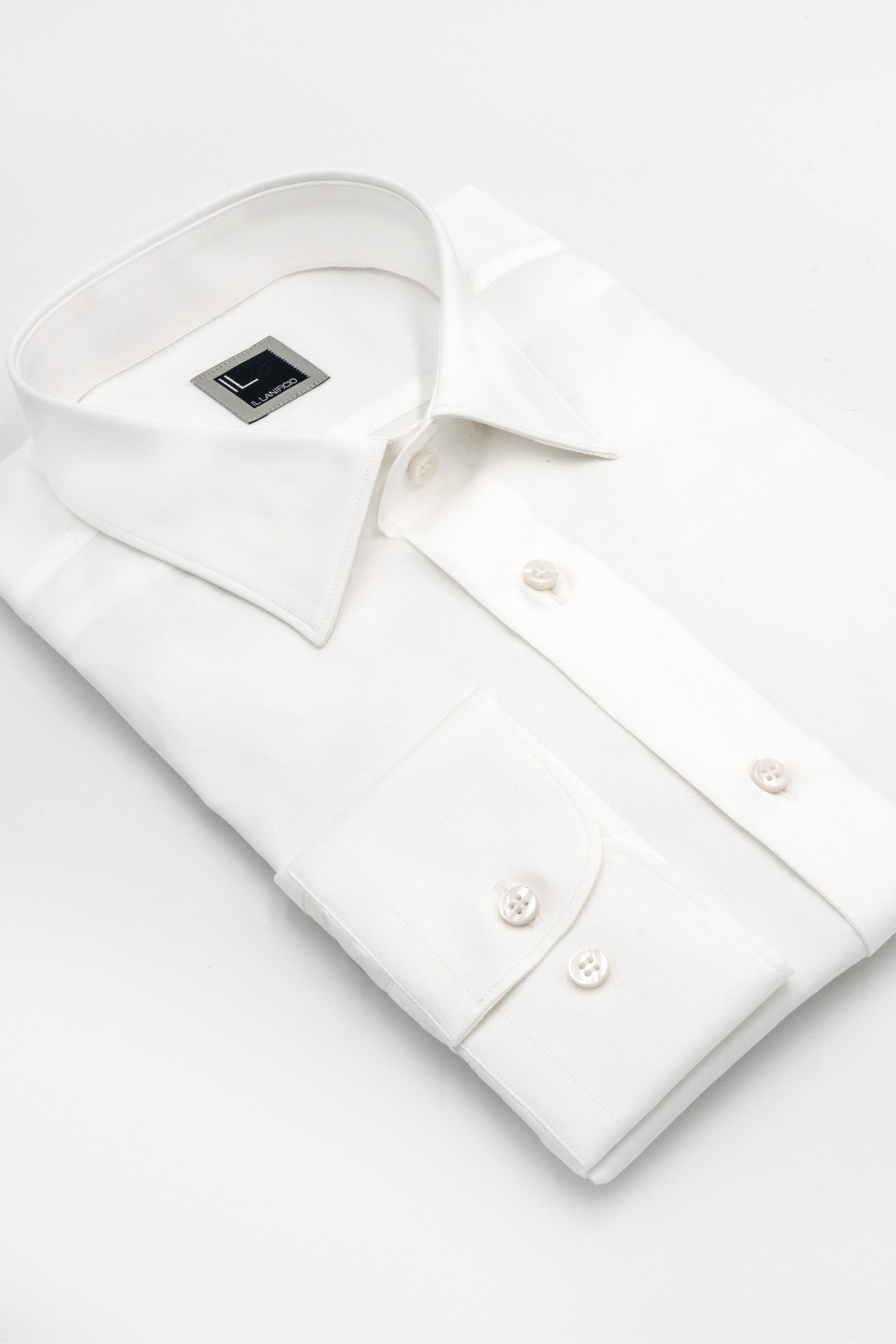 Regular Fit Shirt in Cotton Twill - WHITE