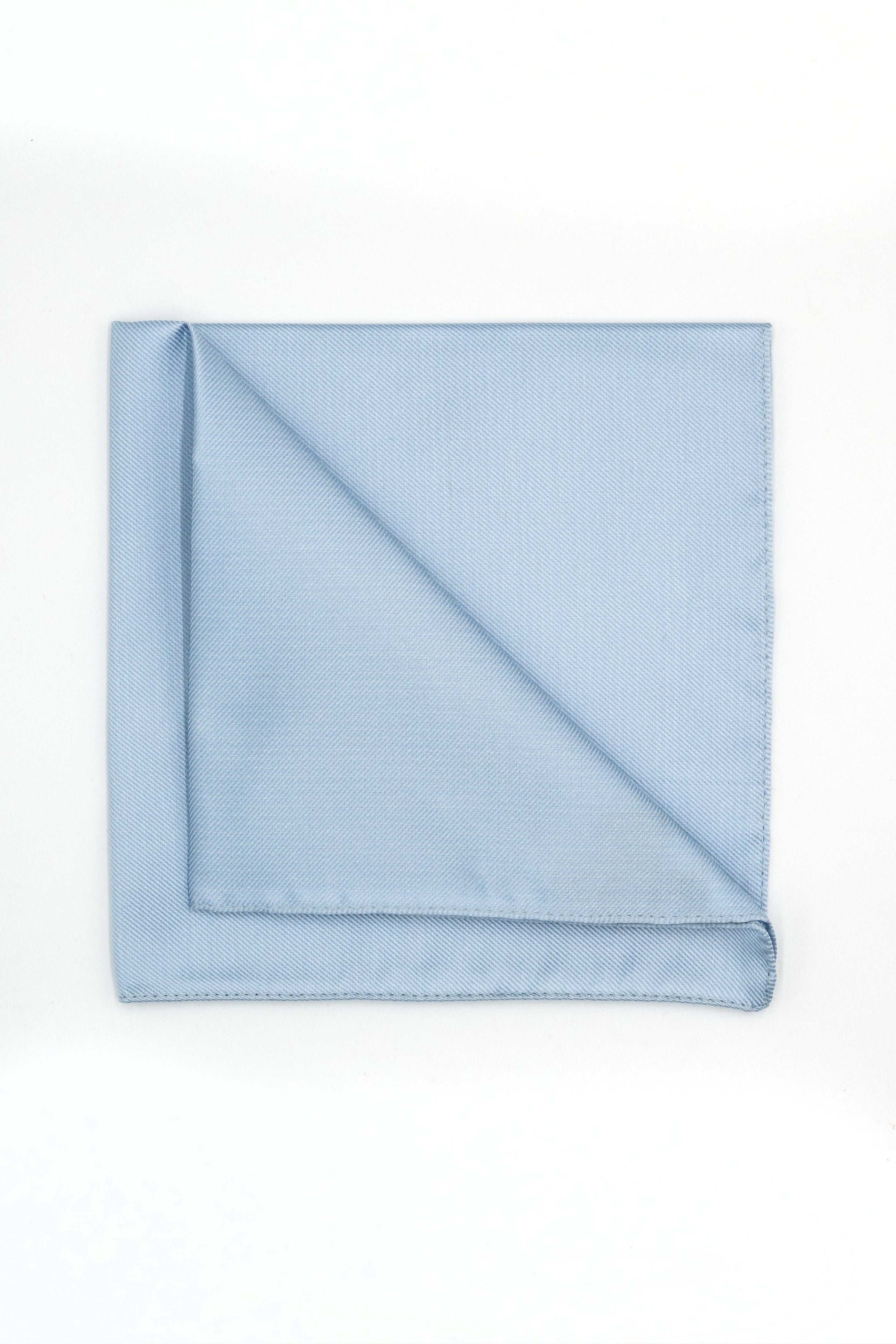 Pocket Square in Pure Silk - Light blue