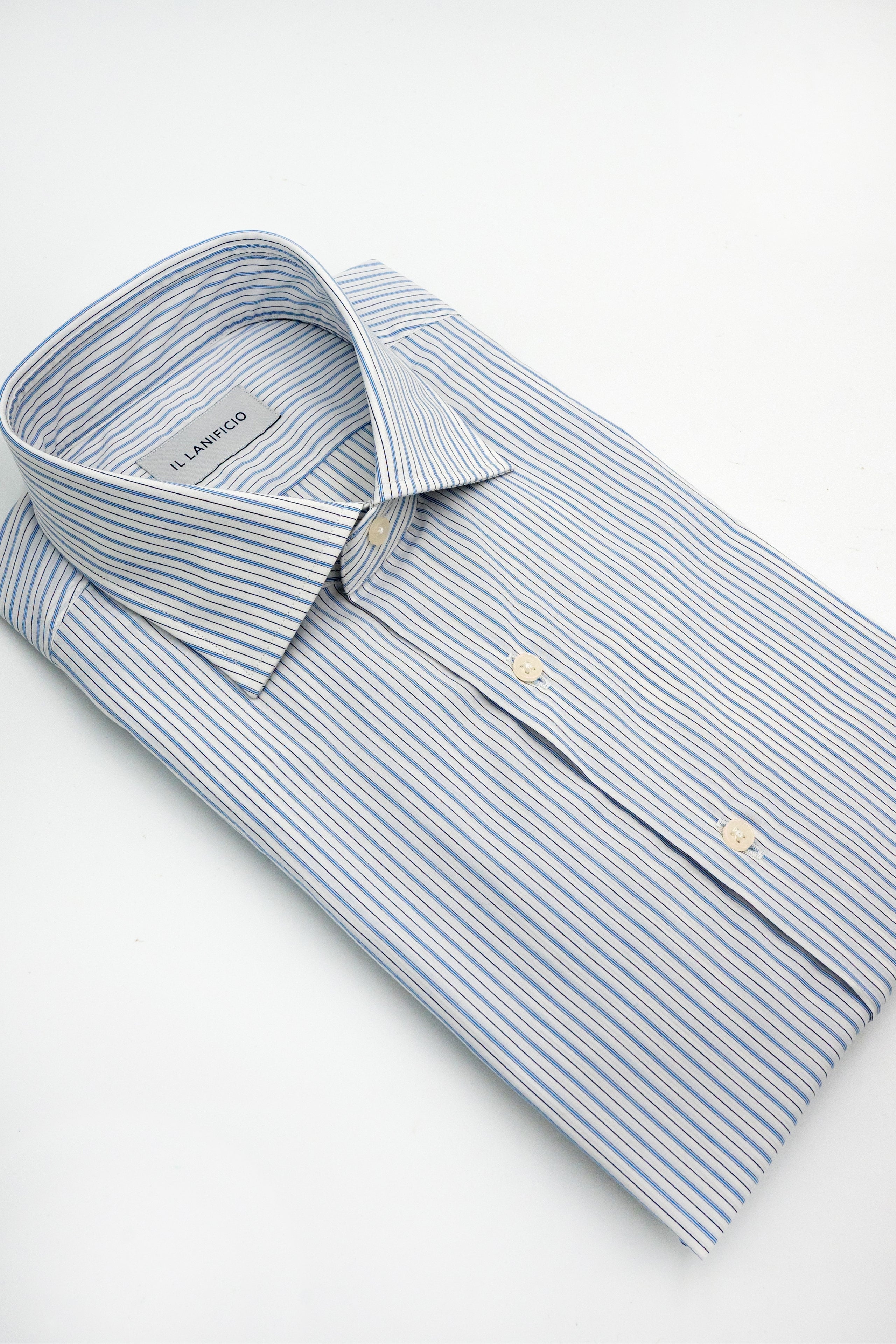 Regular Fit Striped Shirt - Light blue-Blue stripe