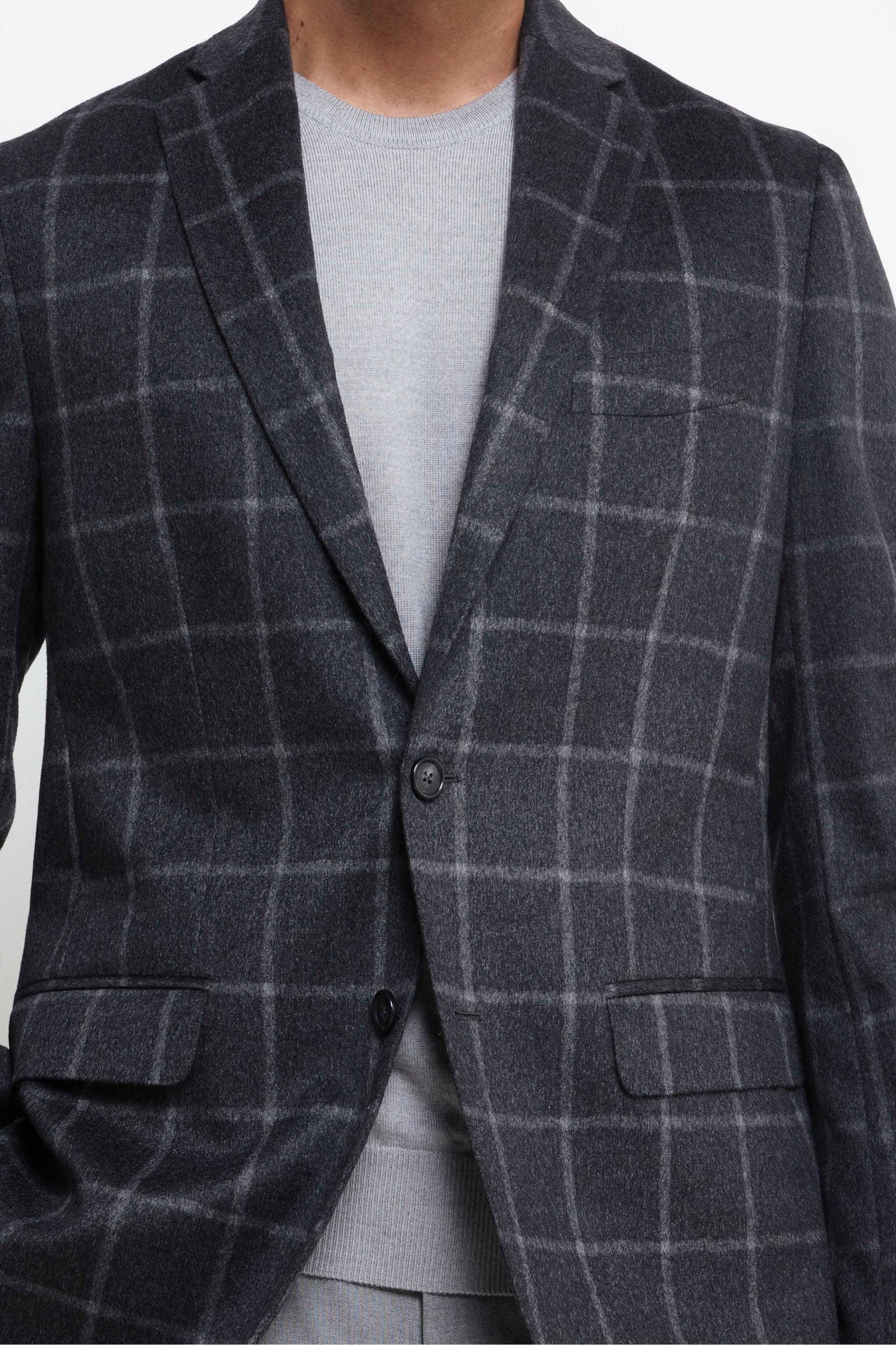 Giacca Check in Cashmere - GRIGIO QUADRI