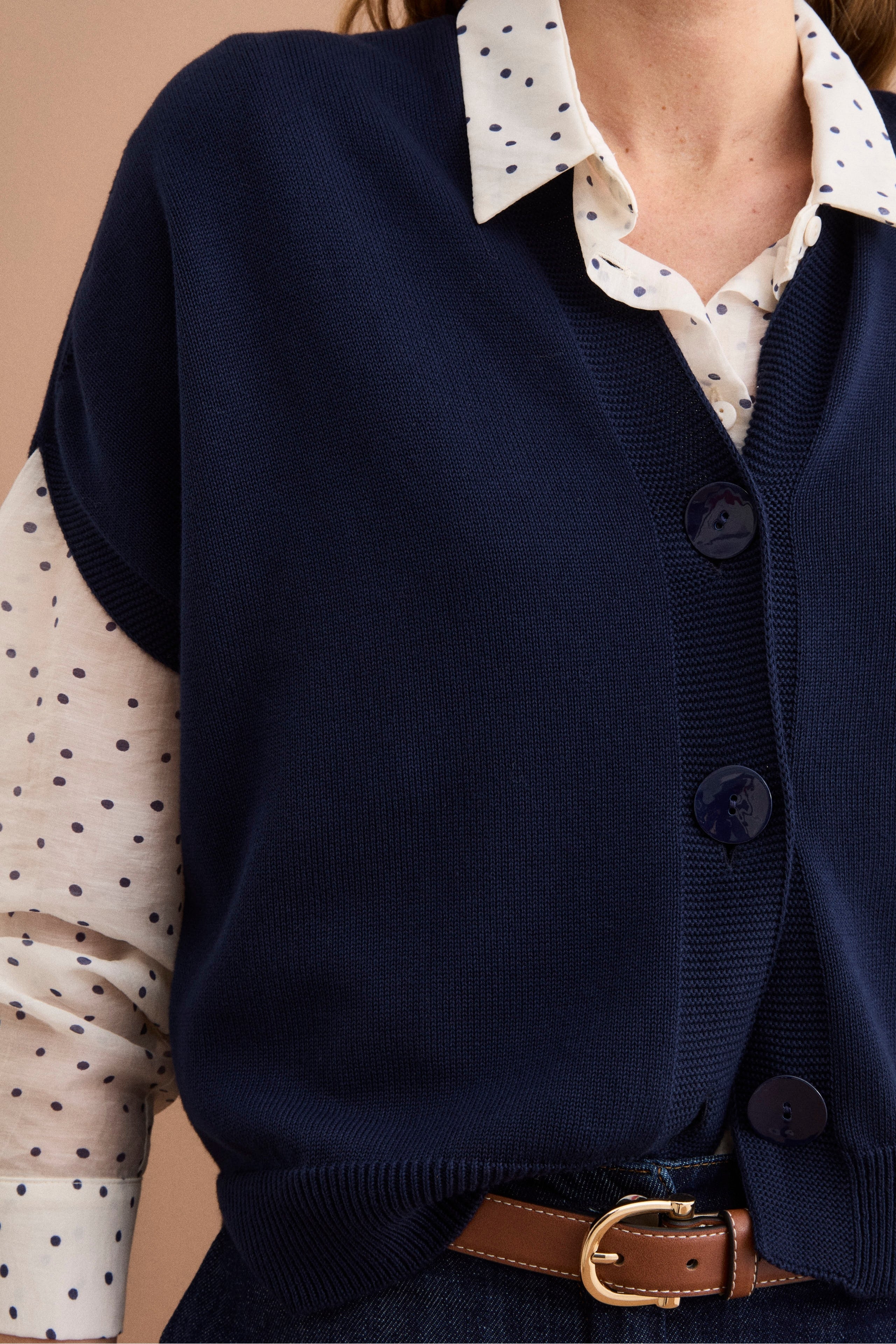 Cardigan Kimono in Cotone - BLU