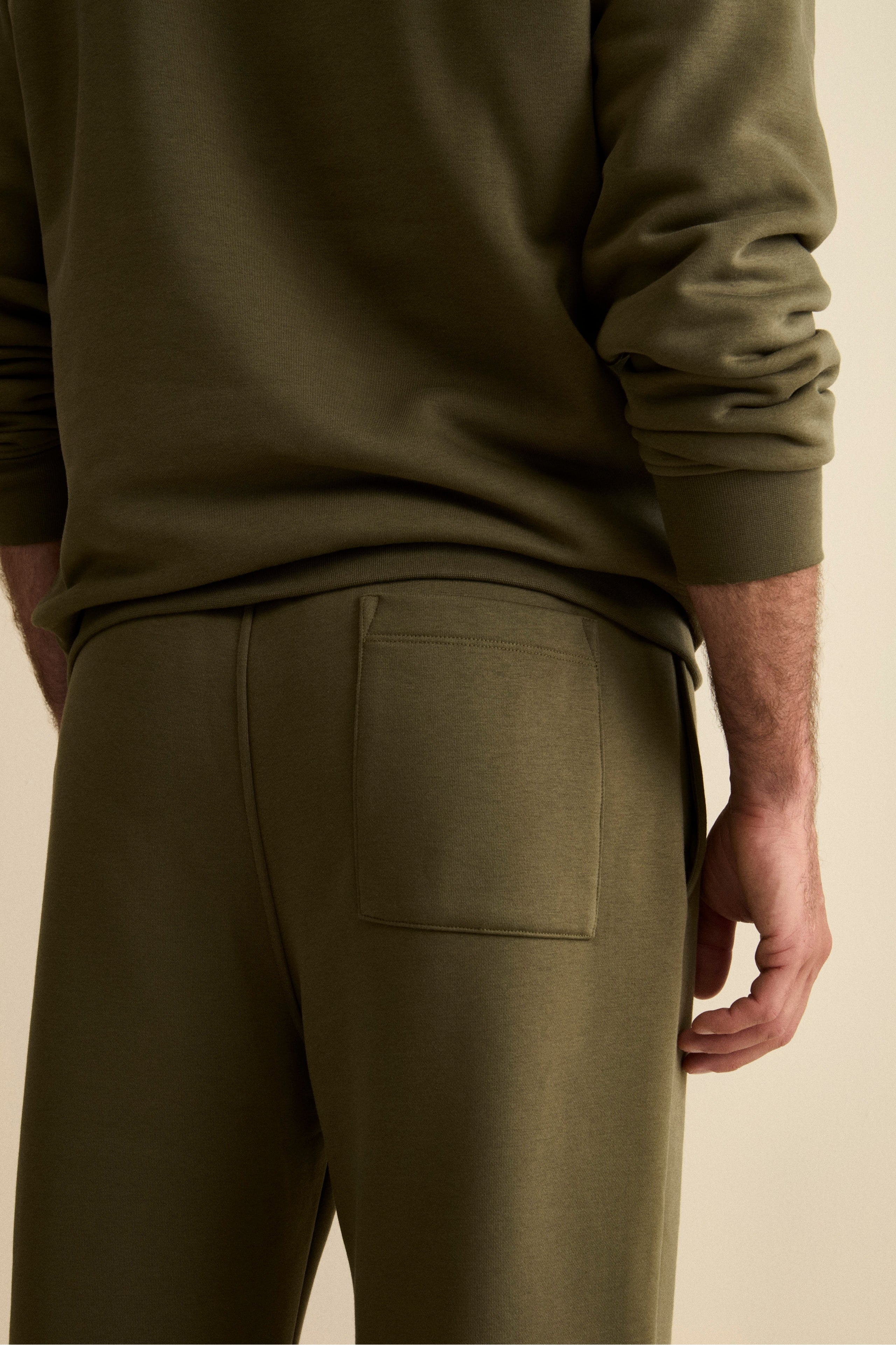 Wide-Leg Sport Trousers - military green