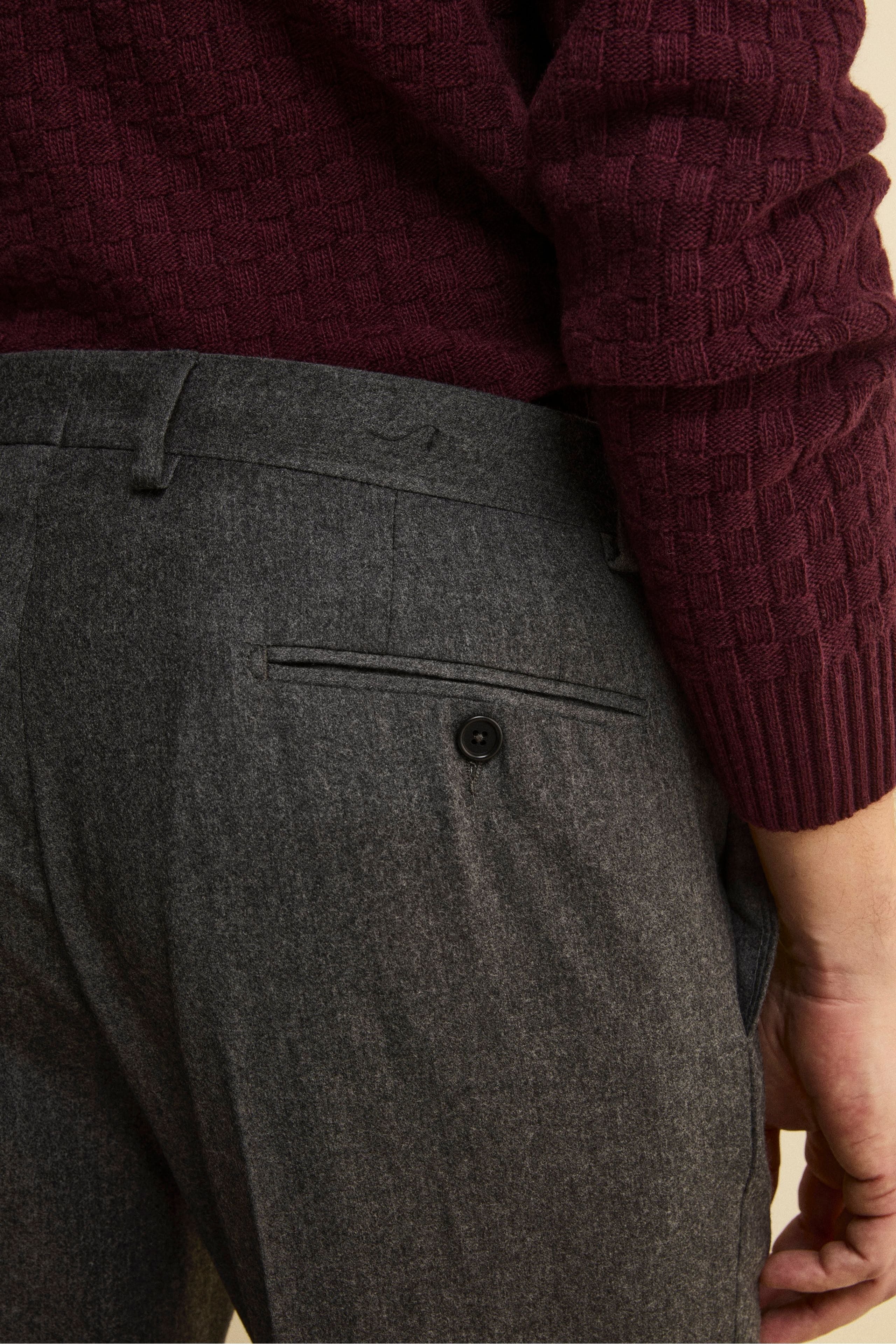 Pleated Wool and Cashmere Trousers - Medium grey