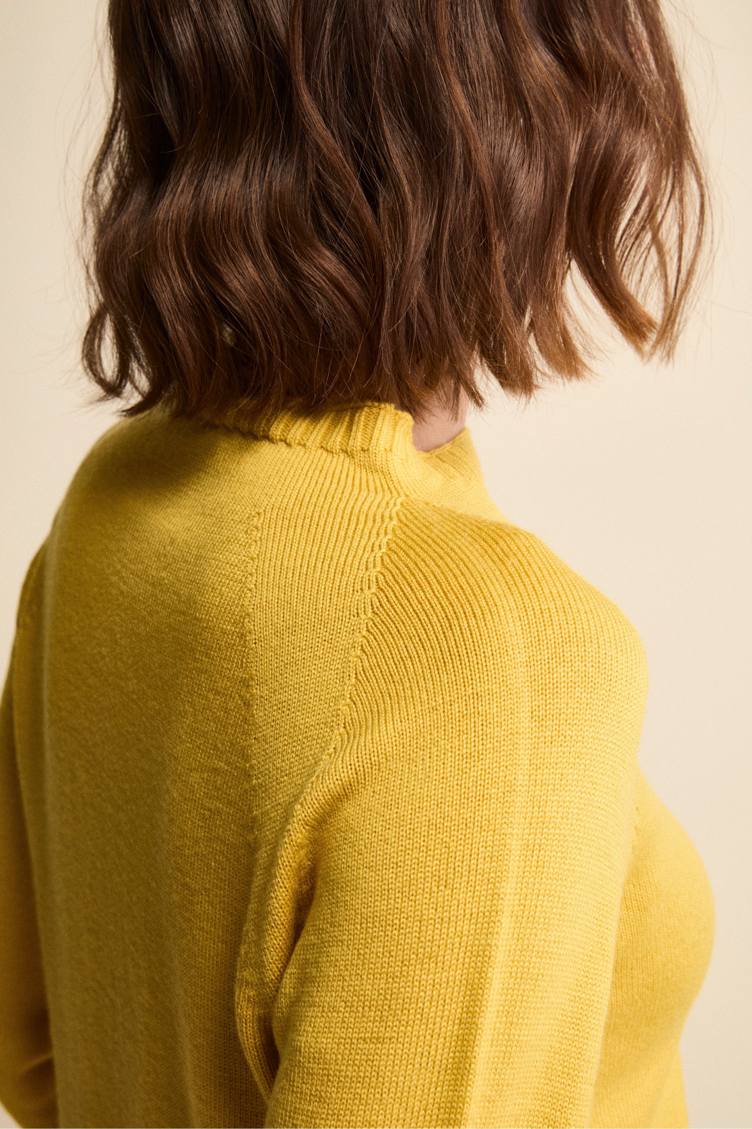 Merino Wool Crewneck with Ribbed Hem - -