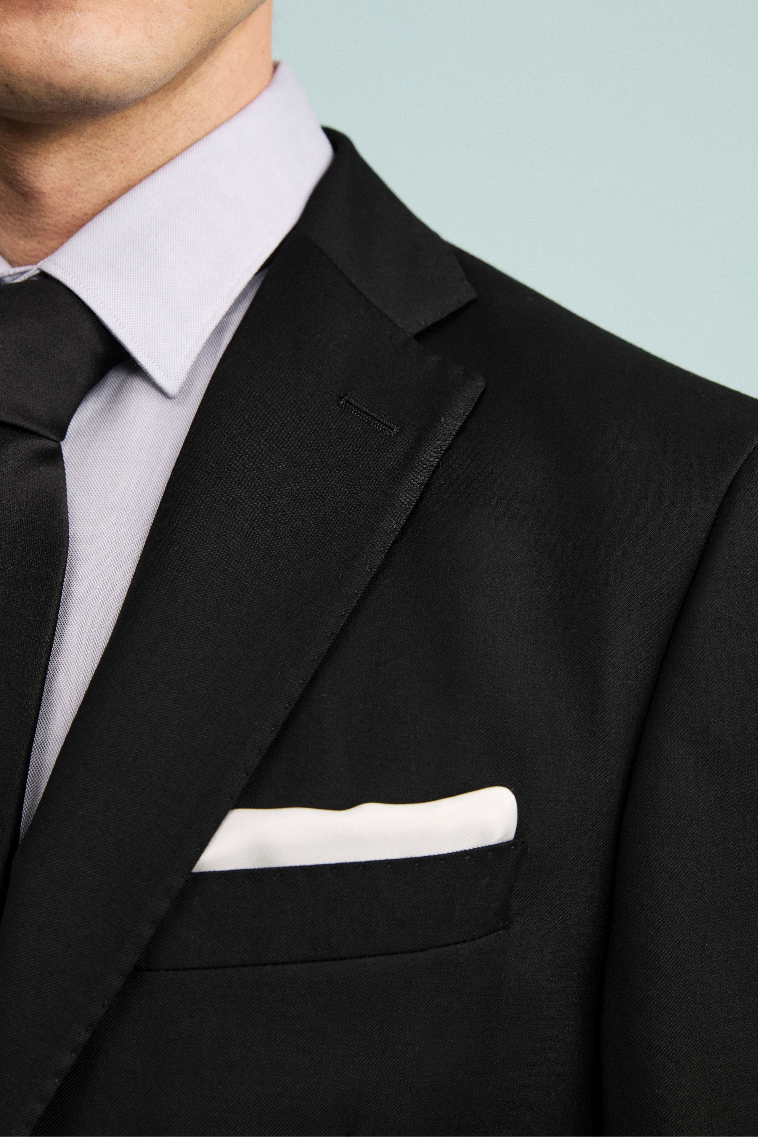 Abito Sallia Monopetto Slim Fit in Lana Vergine - NERO