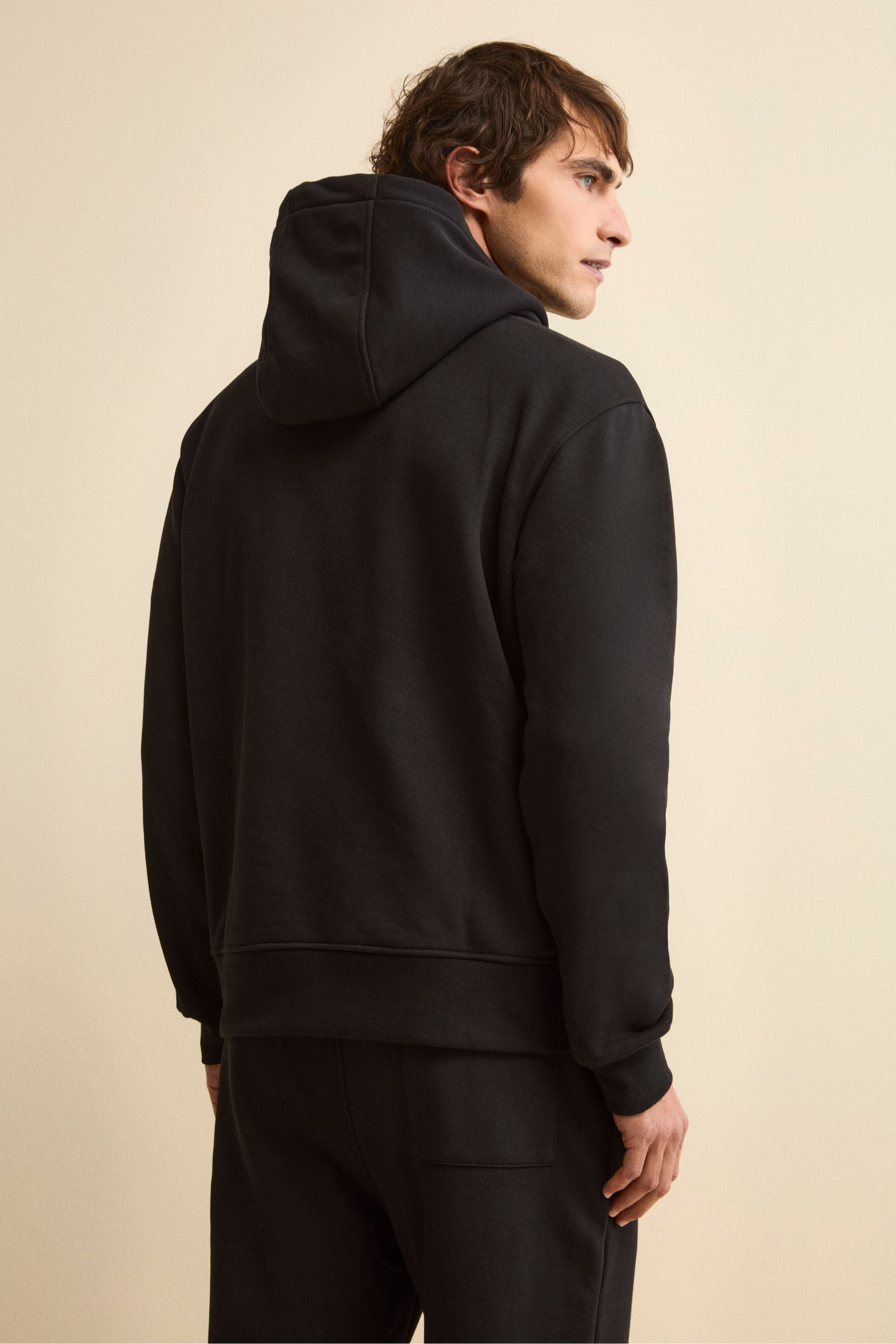 Sweat à Capuche Sportif - NOIR