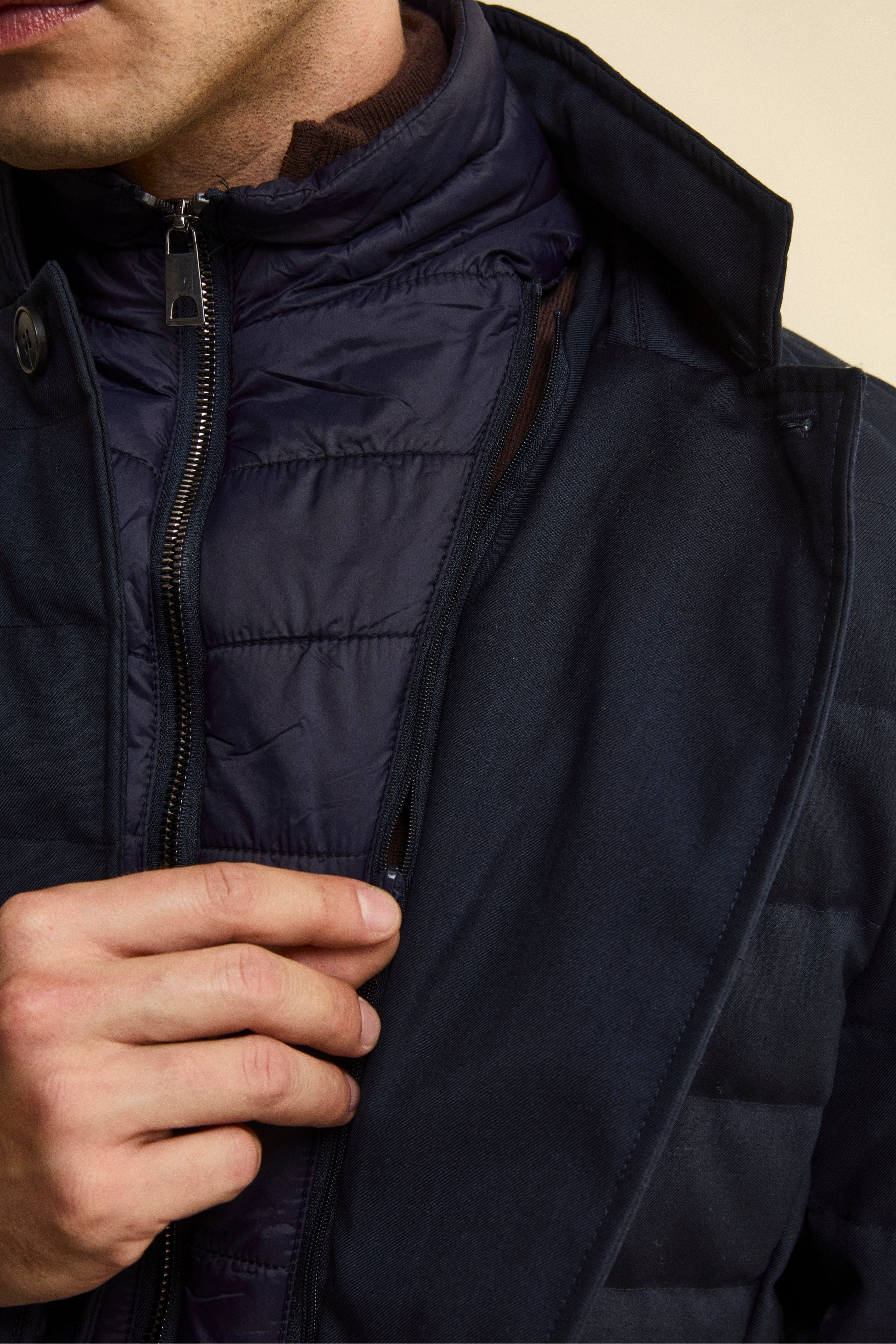 Padded Jacket with Vest - BLUE