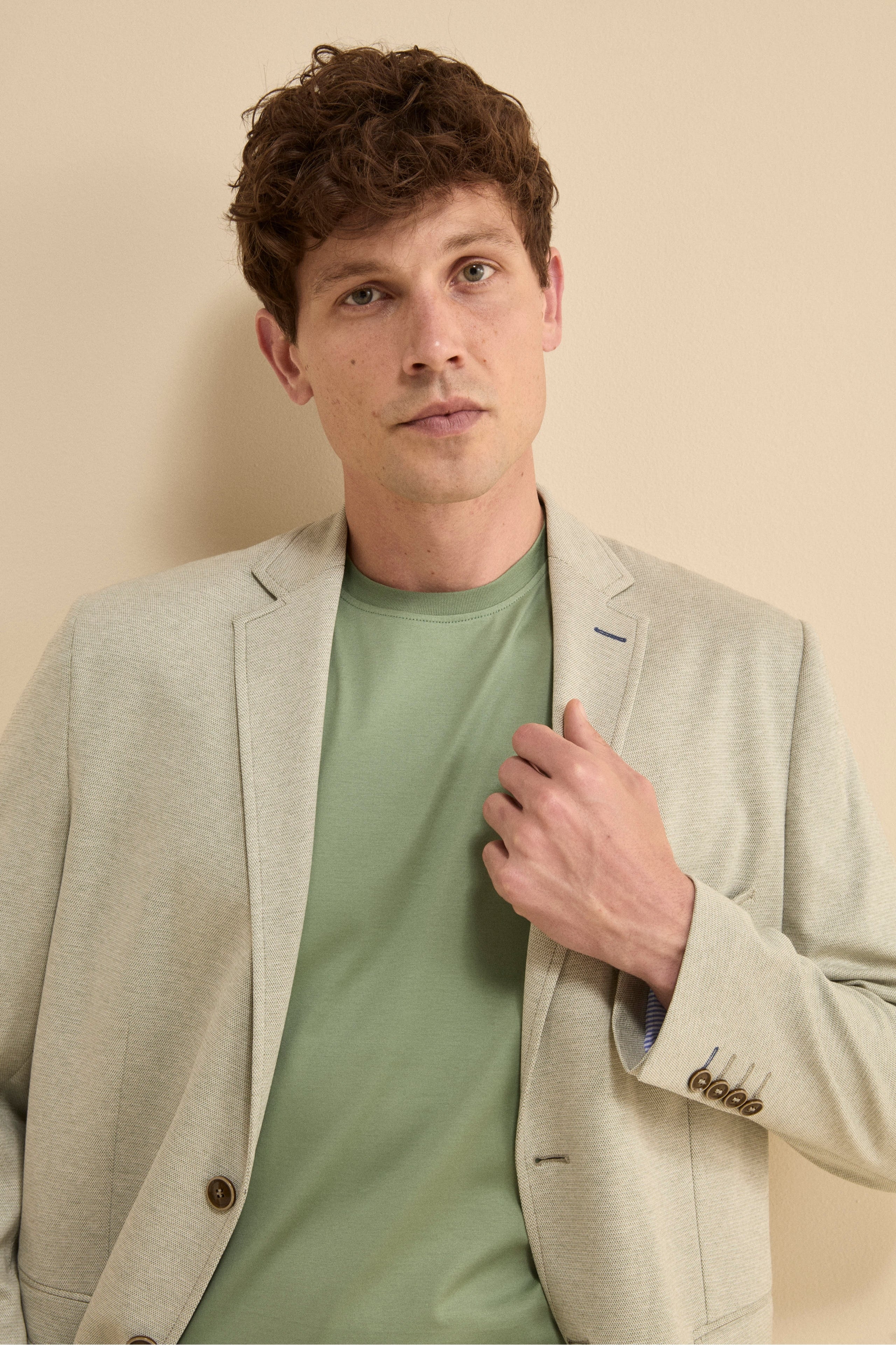 Giacca in Jersey Monopetto Comfrot Fit - VERDINO