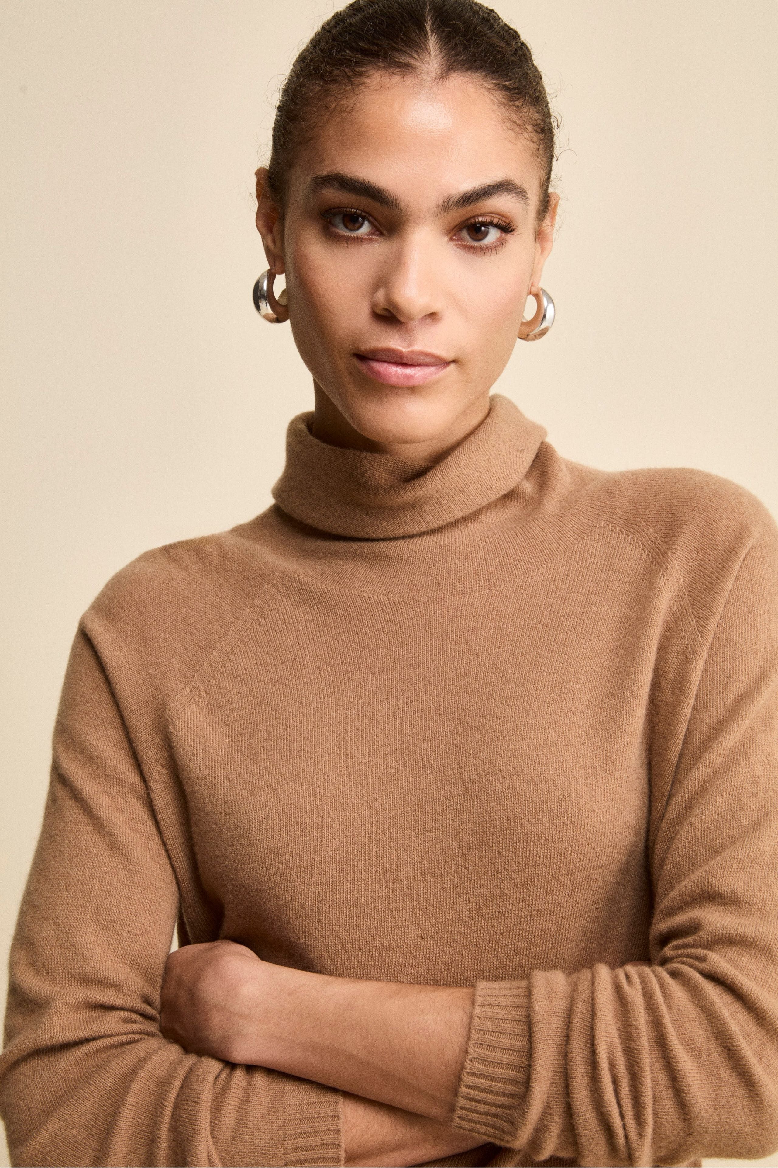 Soft Collar Cashmere Wool Sweater - CAMMELLO