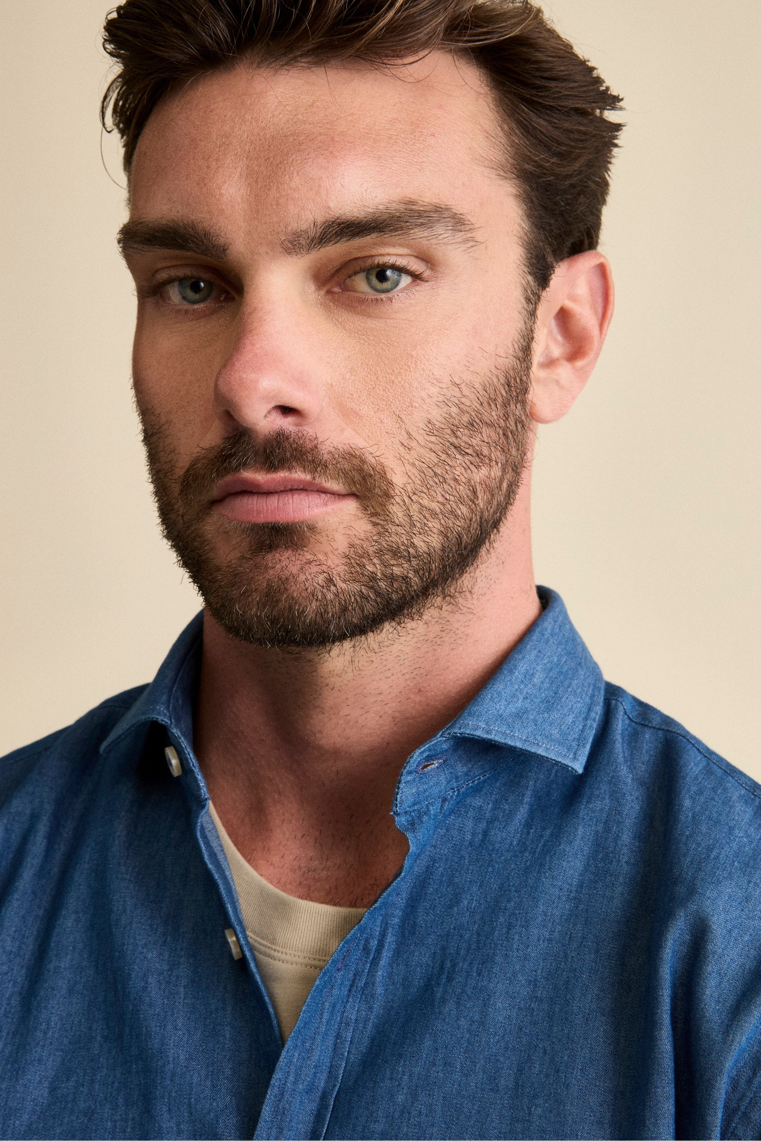 Denimhemd Custom Fit aus Baumwolle - DENIM