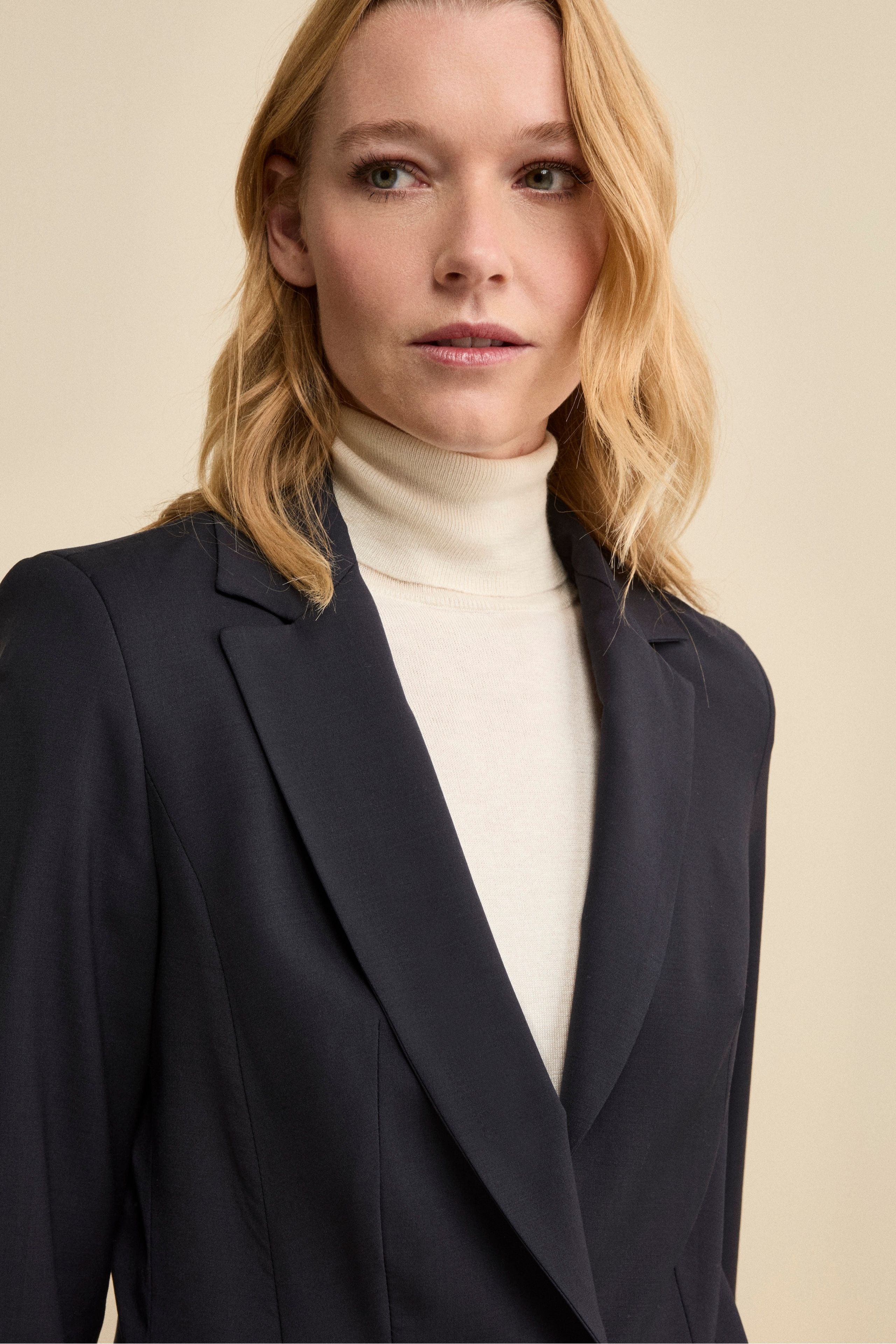 Single-Breasted Lined Suit in Virgin Wool - BLUE