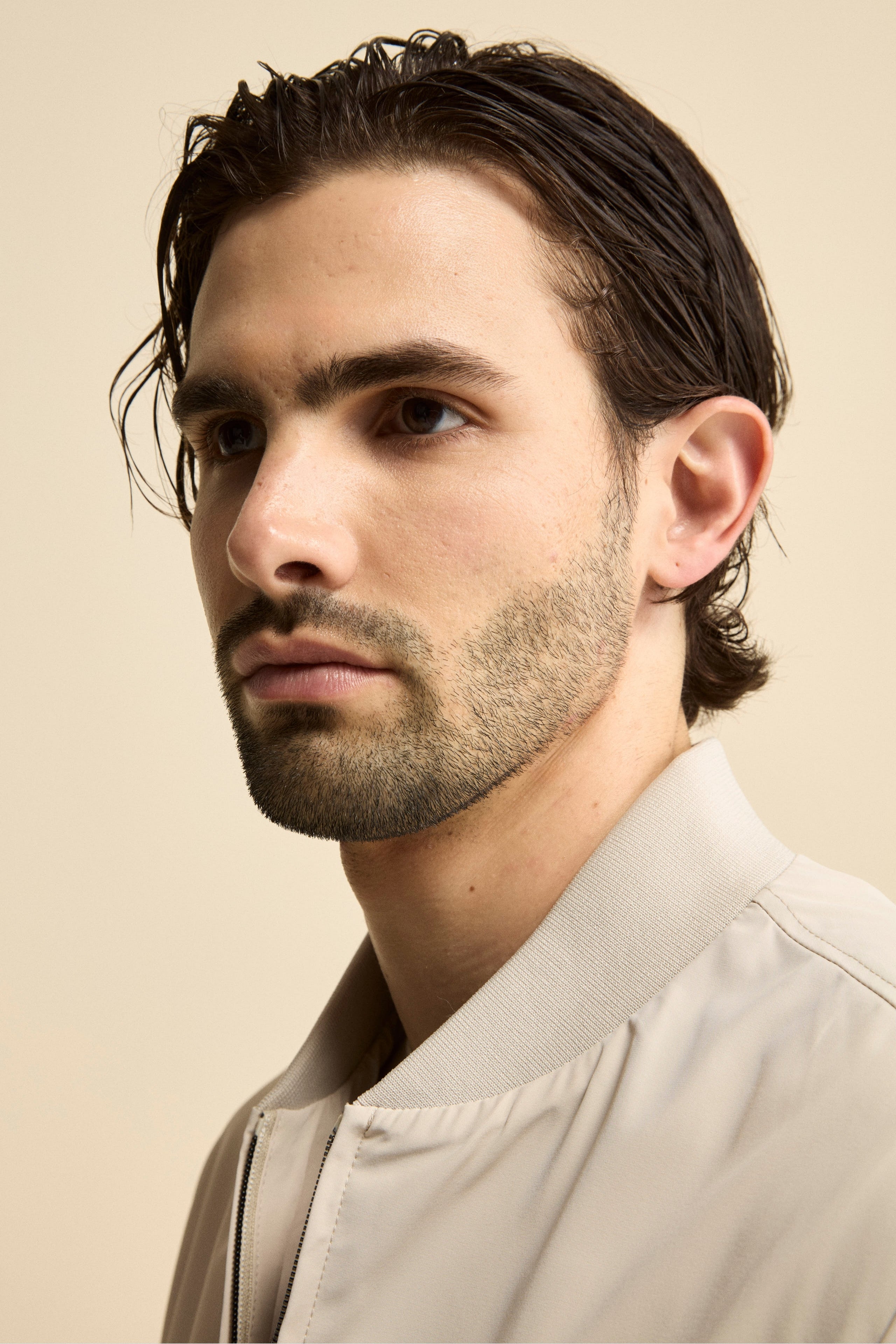 Giubbotto Leggero con Bordi in Maglia - GHIACCIO