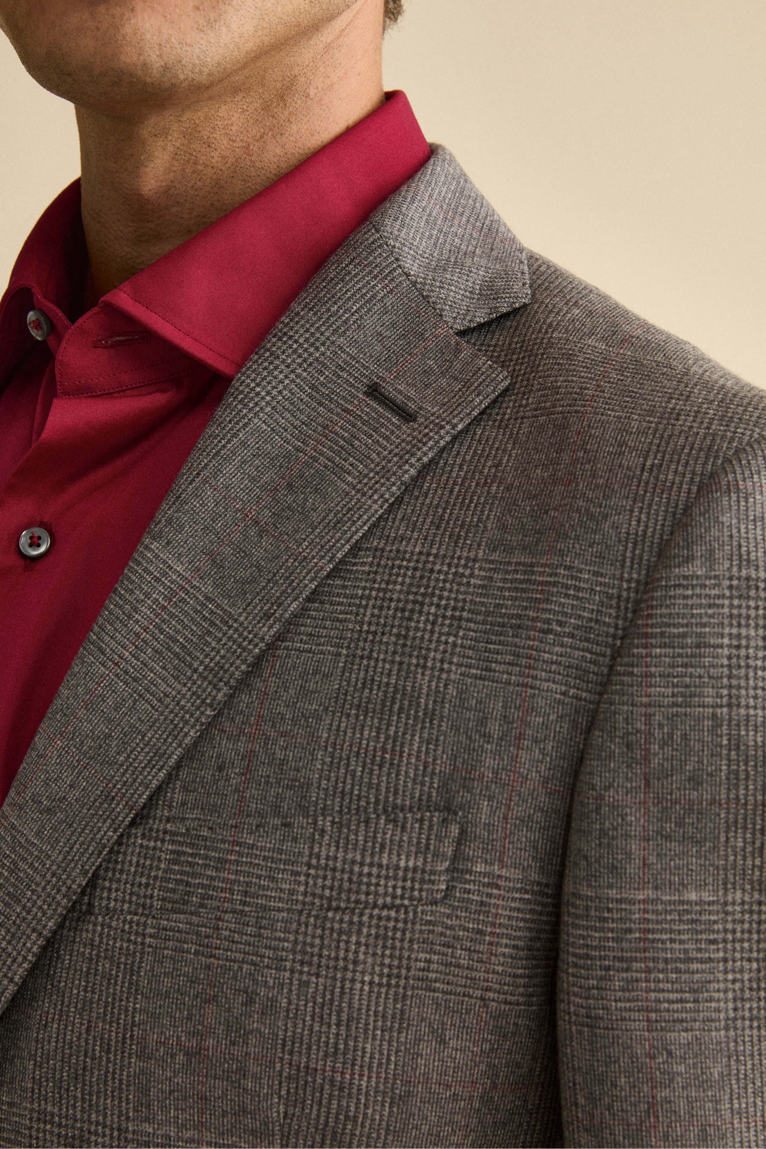 Lined Slim Fit Virgin Wool Suit - -