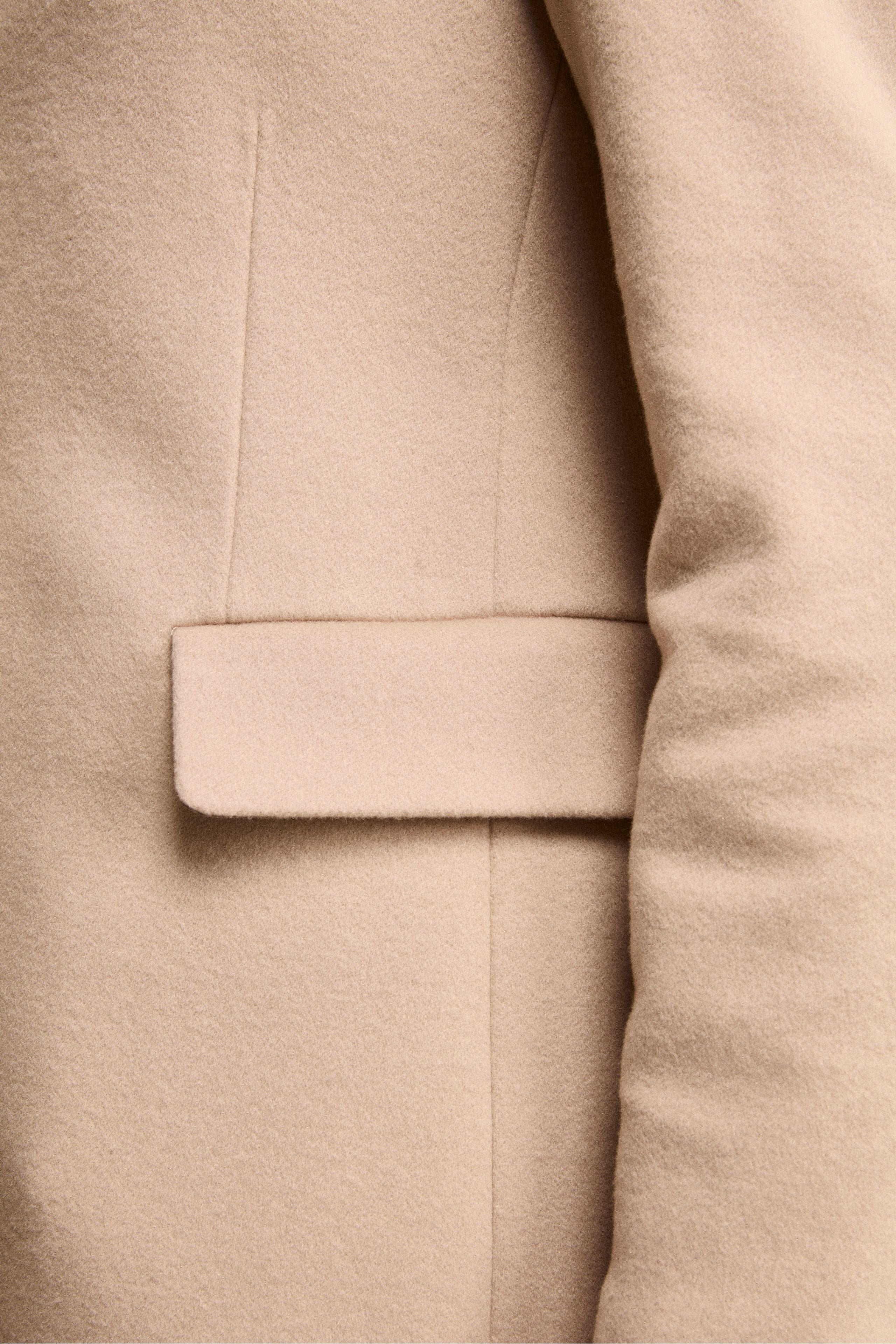 Coat in wool and cashmere - Chalk white